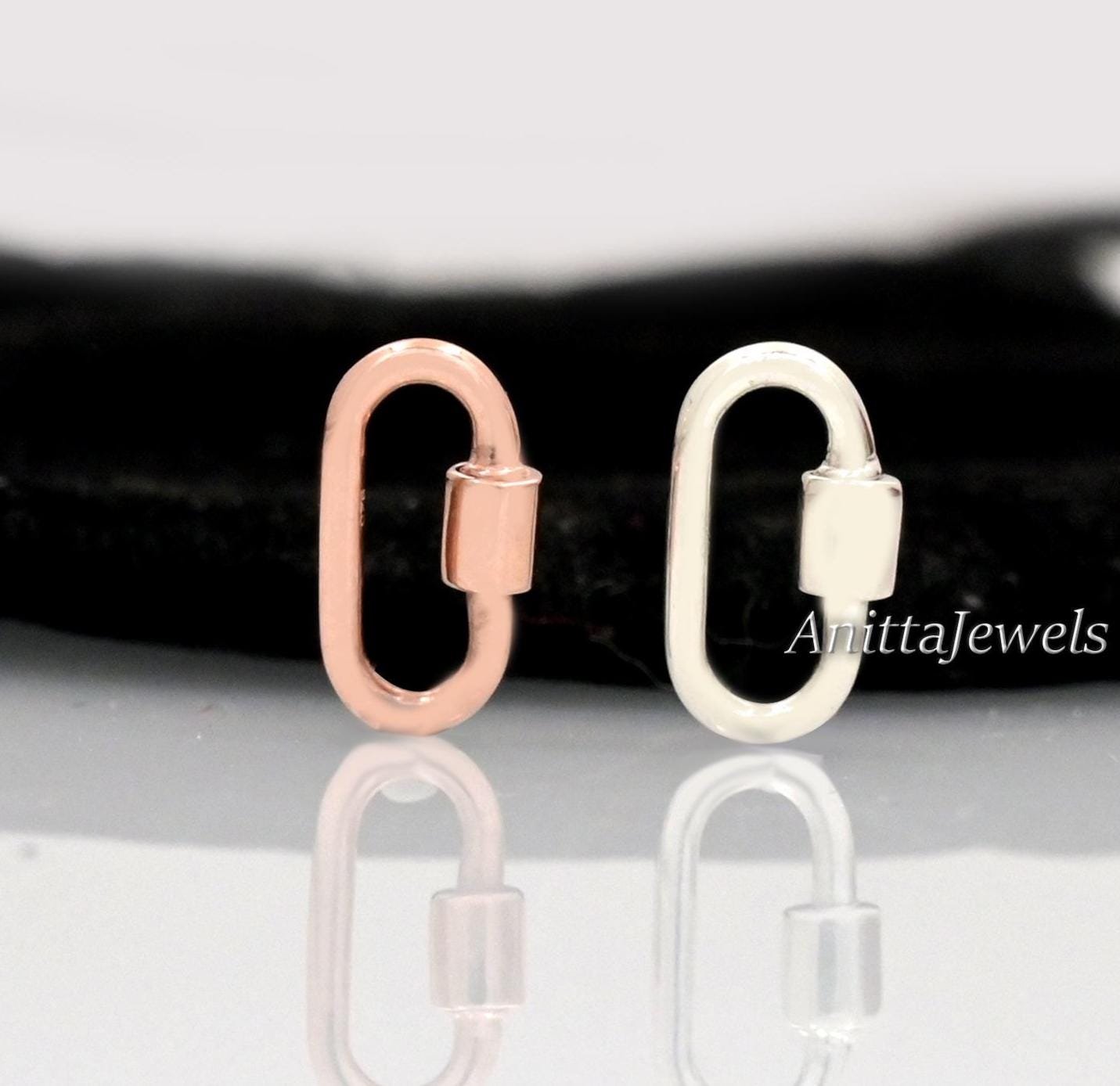 14K Gold Carabiner Lock: Handmade Jewelry Connector (15mm) - View 2 - Anitta Jewels | SKU: etsy_773755466 14K Gold Carabiner Lock: Handmade Jewelry Connector (15mm) - View 2 - Anitta Jewels | SKU: etsy_773755466