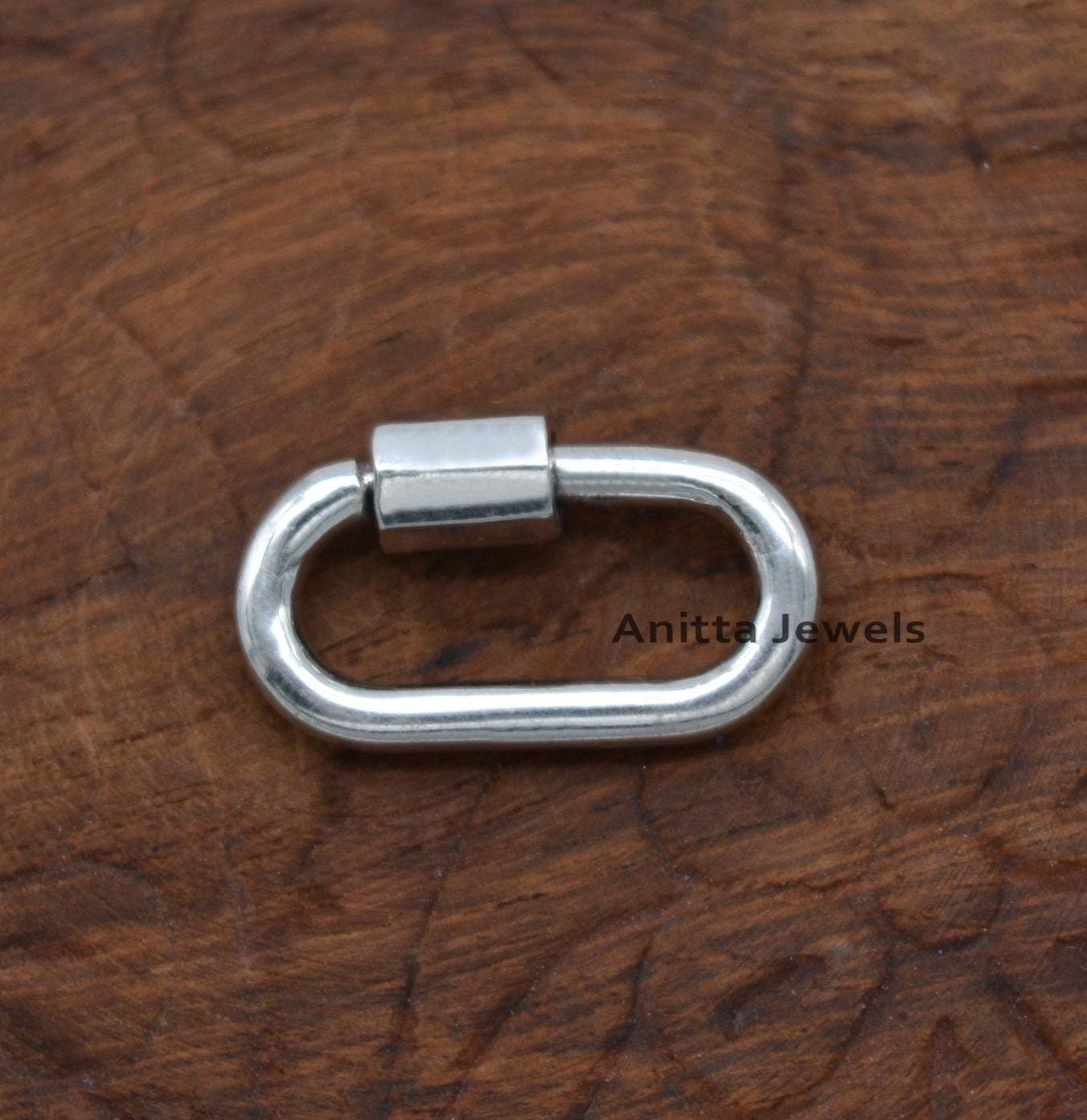 14K Gold Carabiner Lock: Handmade Jewelry Connector (15mm) - View 4 - Anitta Jewels | SKU: etsy_773755466 14K Gold Carabiner Lock: Handmade Jewelry Connector (15mm) - View 4 - Anitta Jewels | SKU: etsy_773755466