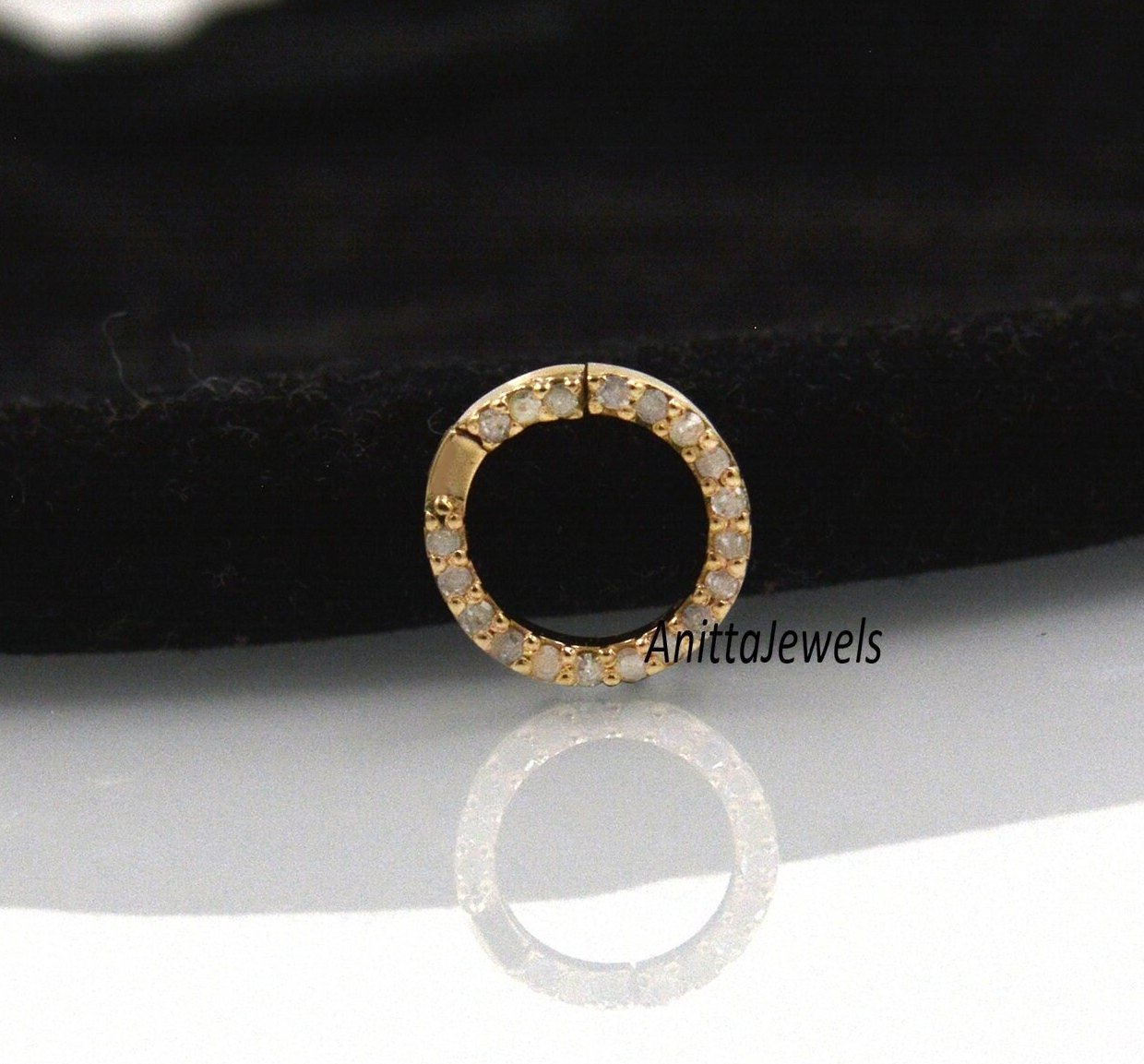 14K Gold Charm Holder: Handmade Enhancer Link - View 3 - Anitta Jewels | SKU: etsy_1263173300 14K Gold Charm Holder: Handmade Enhancer Link - View 3 - Anitta Jewels | SKU: etsy_1263173300