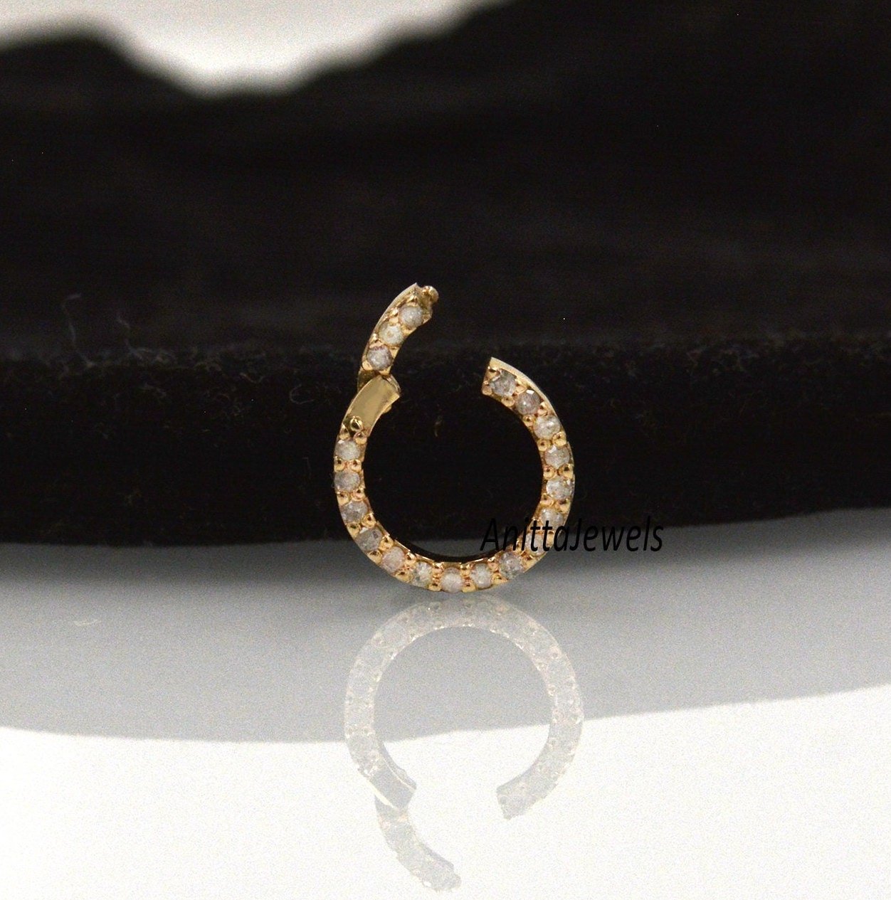 14K Gold Charm Holder: Handmade Enhancer Link - View 4 - Anitta Jewels | SKU: etsy_1263173300 14K Gold Charm Holder: Handmade Enhancer Link - View 4 - Anitta Jewels | SKU: etsy_1263173300