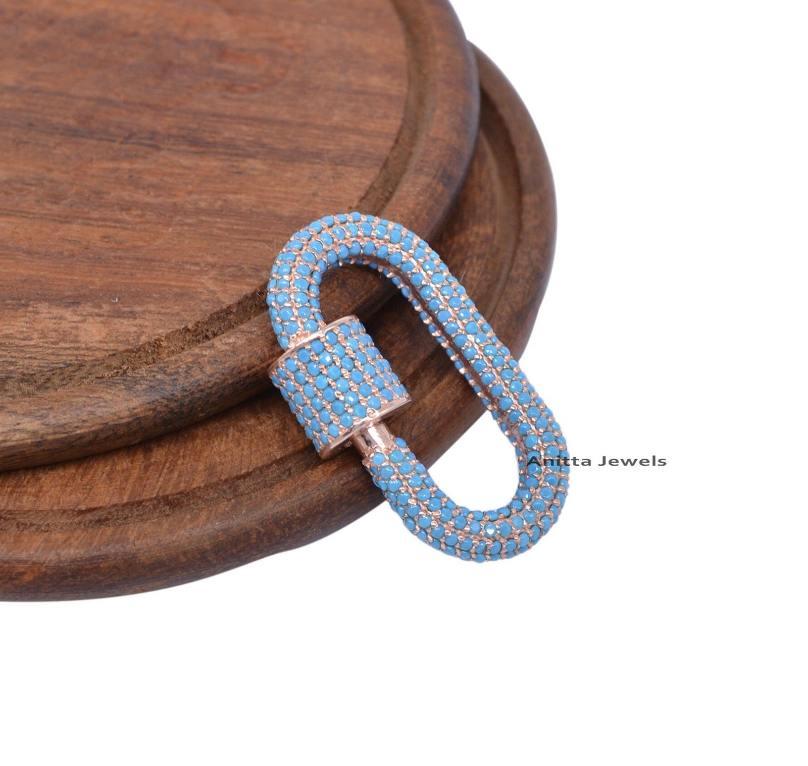 14K Gold Diamond Carabiner Lock Pendant: Handmade Oval Charm - View 4 - Anitta Jewels | SKU: etsy_1066095227 14K Gold Diamond Carabiner Lock Pendant: Handmade Oval Charm - View 4 - Anitta Jewels | SKU: etsy_1066095227