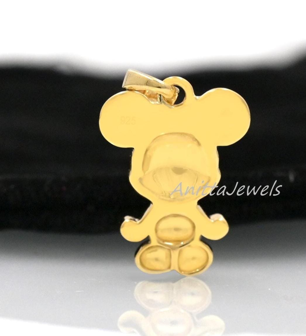 14K Gold Disney Mickey Mouse Charm Pendant, Cartoon Jewelry - View 2 - Anitta Jewels | SKU: etsy_1817811184 14K Gold Disney Mickey Mouse Charm Pendant, Cartoon Jewelry - View 2 - Anitta Jewels | SKU: etsy_1817811184