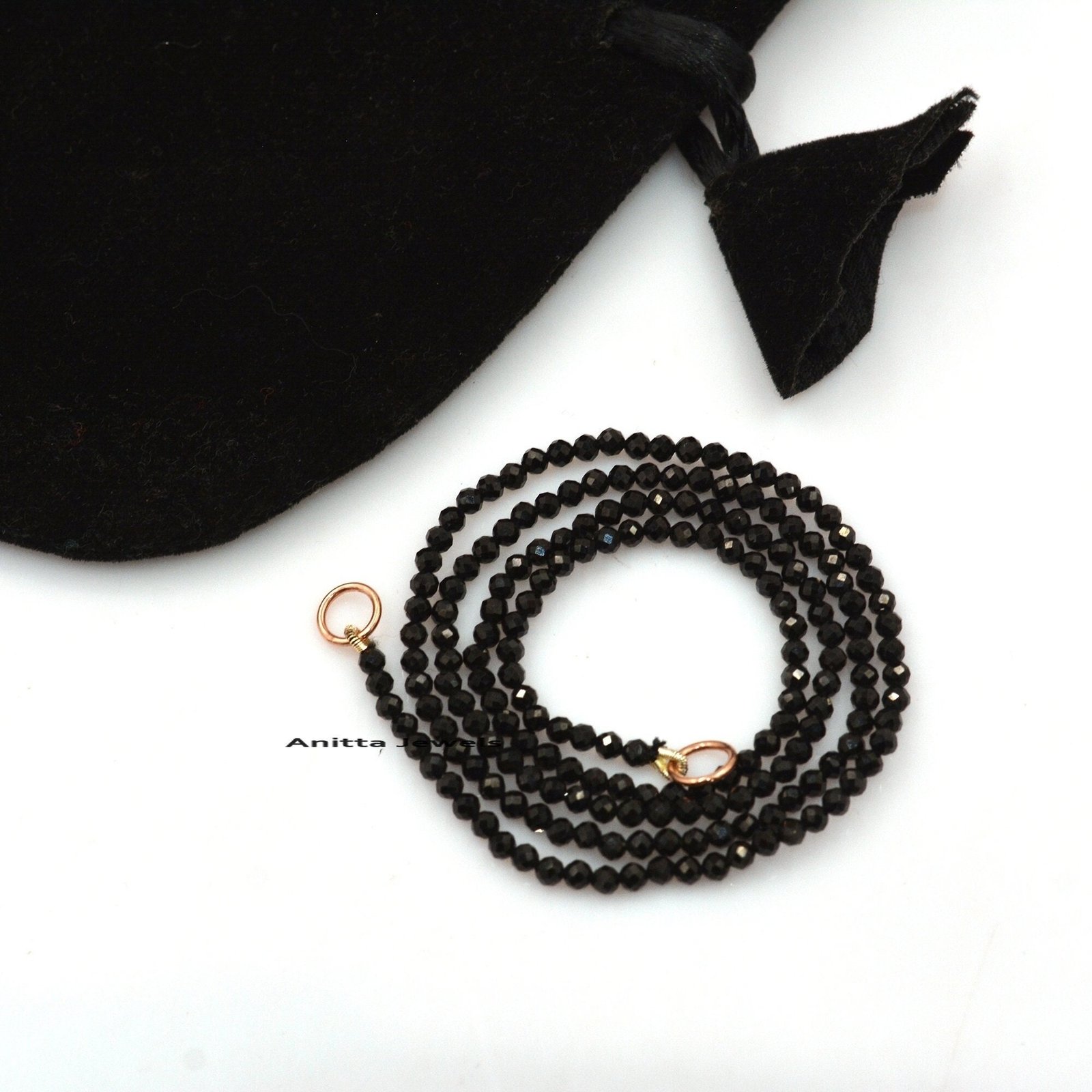 14k Gold Garnet Beads Chain Necklace: Handmade Gemstone Connector - View 6 - Anitta Jewels | SKU: etsy_1060848788 14k Gold Garnet Beads Chain Necklace: Handmade Gemstone Connector - View 6 - Anitta Jewels | SKU: etsy_1060848788