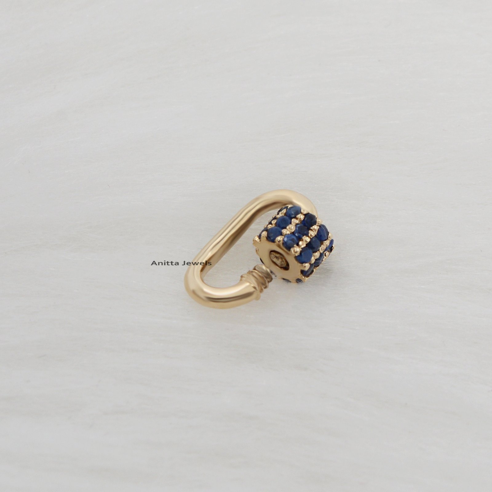 14k Gold Gemstone Carabiner Lock: Handmade Charm Connector (12x6 MM) - View 6 - Anitta Jewels | SKU: etsy_906244931 14k Gold Gemstone Carabiner Lock: Handmade Charm Connector (12x6 MM) - View 6 - Anitta Jewels | SKU: etsy_906244931