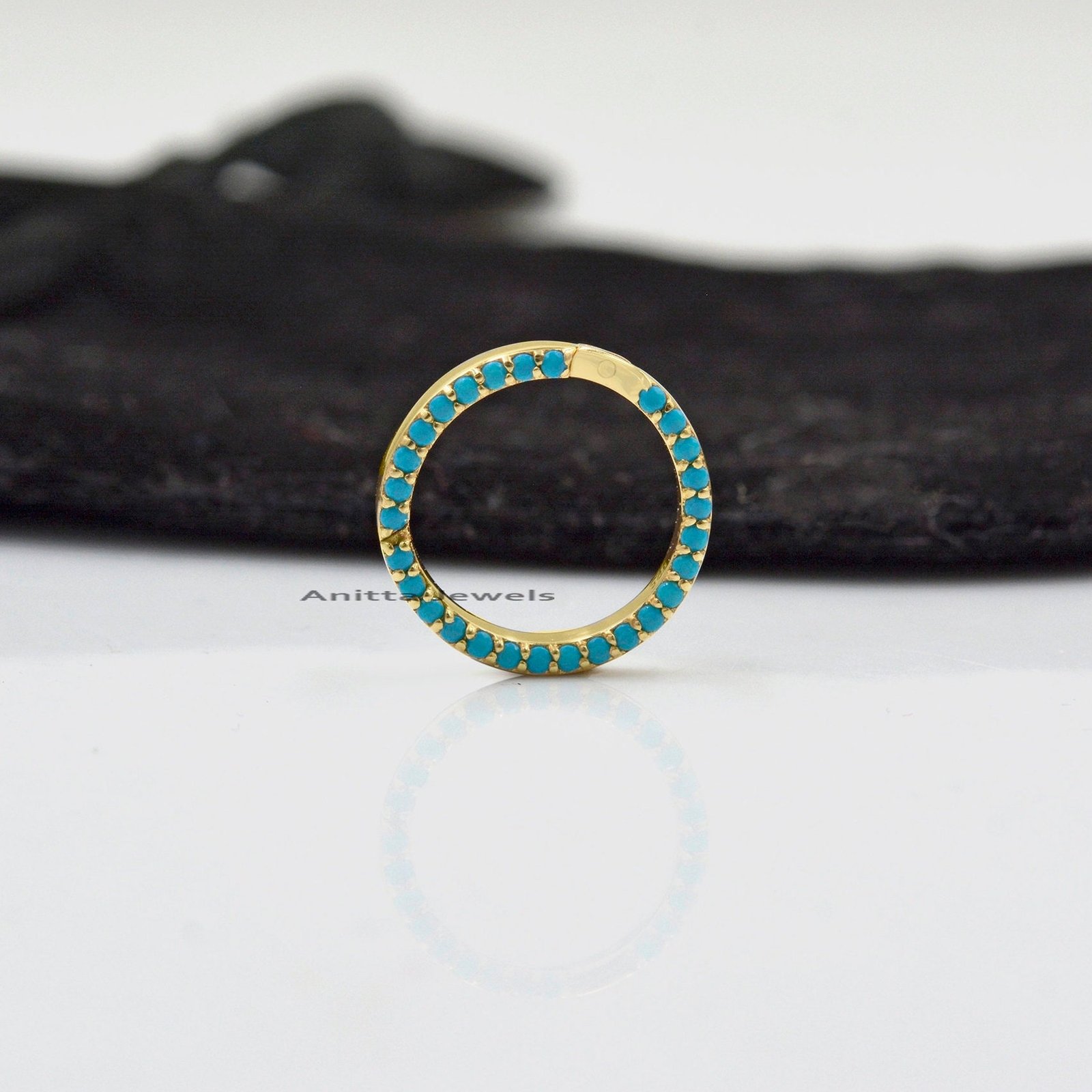 14k Gold Gemstone Enhancer Lock: Handmade Charm Holder (15 MM) - View 7 - Anitta Jewels | SKU: etsy_1048782539 14k Gold Gemstone Enhancer Lock: Handmade Charm Holder (15 MM) - View 7 - Anitta Jewels | SKU: etsy_1048782539