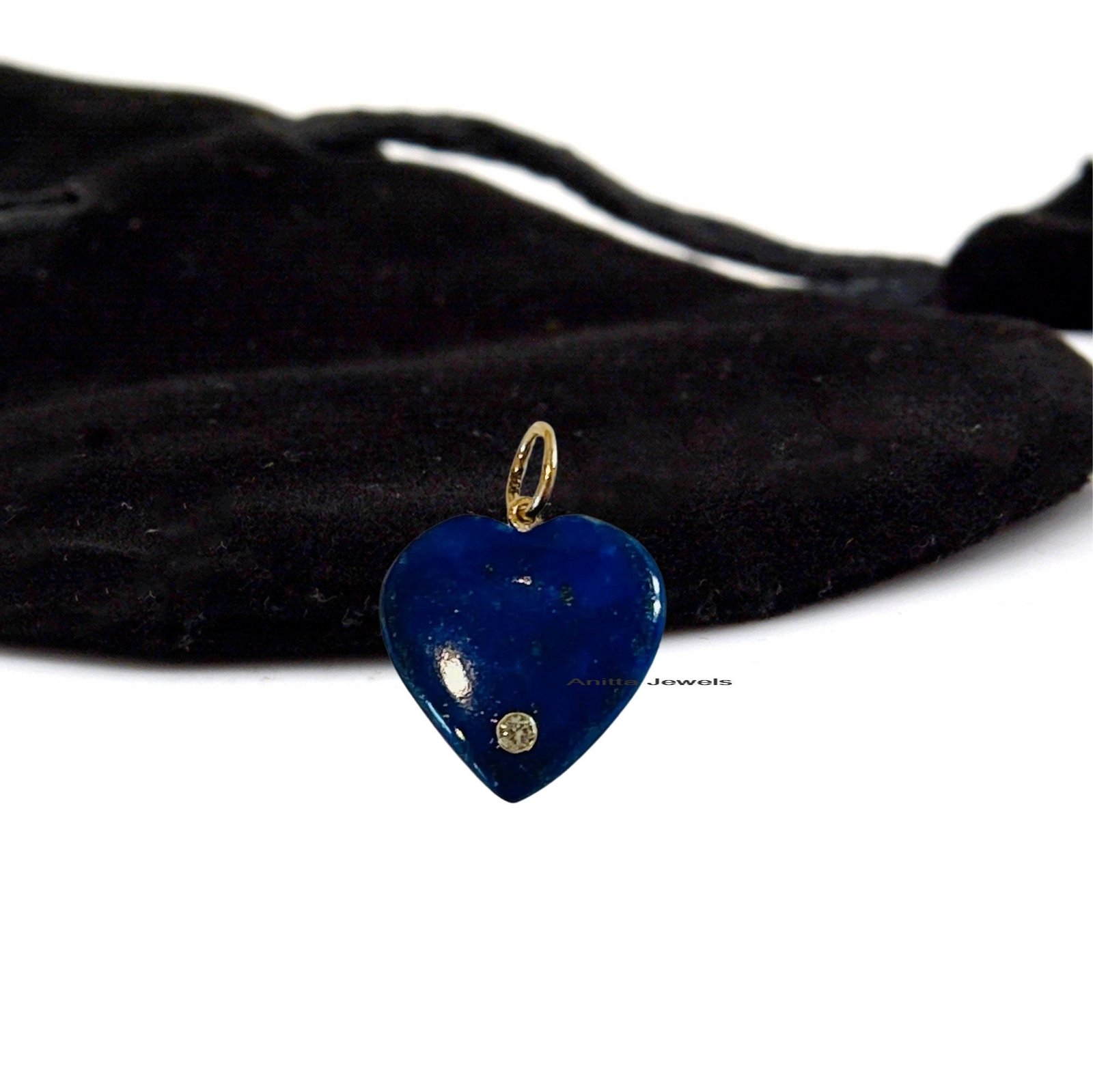 14K Gold Gemstone Heart Pendant: Malachite, Coral, Crystal - View 5 - Anitta Jewels | SKU: etsy_1695650014 14K Gold Gemstone Heart Pendant: Malachite, Coral, Crystal - View 5 - Anitta Jewels | SKU: etsy_1695650014