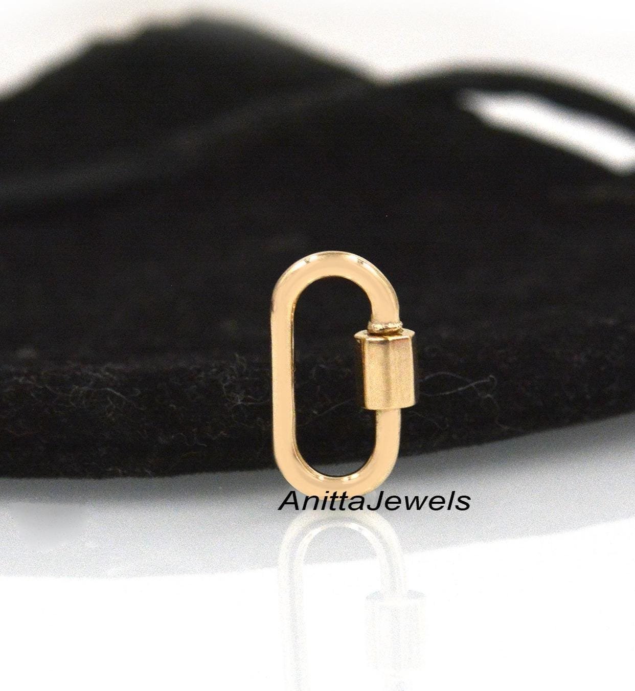 14k Gold Oval Link Chain Necklace with Carabiner Lock - View 4 - Anitta Jewels | SKU: etsy_1098454355 14k Gold Oval Link Chain Necklace with Carabiner Lock - View 4 - Anitta Jewels | SKU: etsy_1098454355