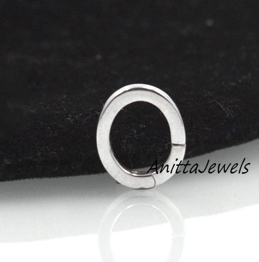 14K Gold Oval Push Lock: Handmade Enhancer Link (12x9MM) - View 5 - Anitta Jewels | SKU: etsy_1694916910 14K Gold Oval Push Lock: Handmade Enhancer Link (12x9MM) - View 5 - Anitta Jewels | SKU: etsy_1694916910
