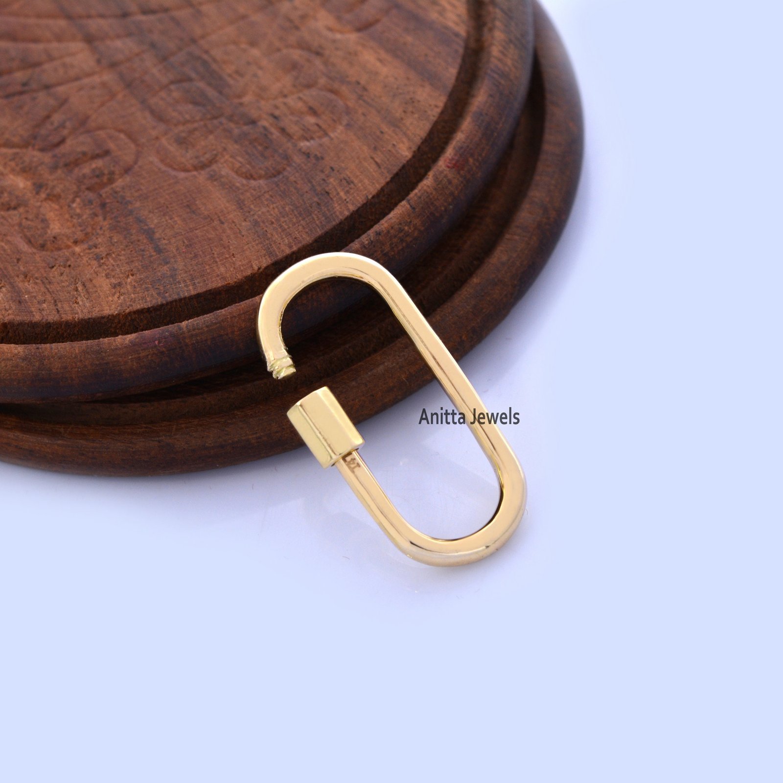 14k Gold Plated Carabiner Lock: Handmade 925 Silver Oval Jewelry - Anitta Jewels | SKU: etsy_1511957997 14k Gold Plated Carabiner Lock: Handmade 925 Silver Oval Jewelry - Anitta Jewels | SKU: etsy_1511957997