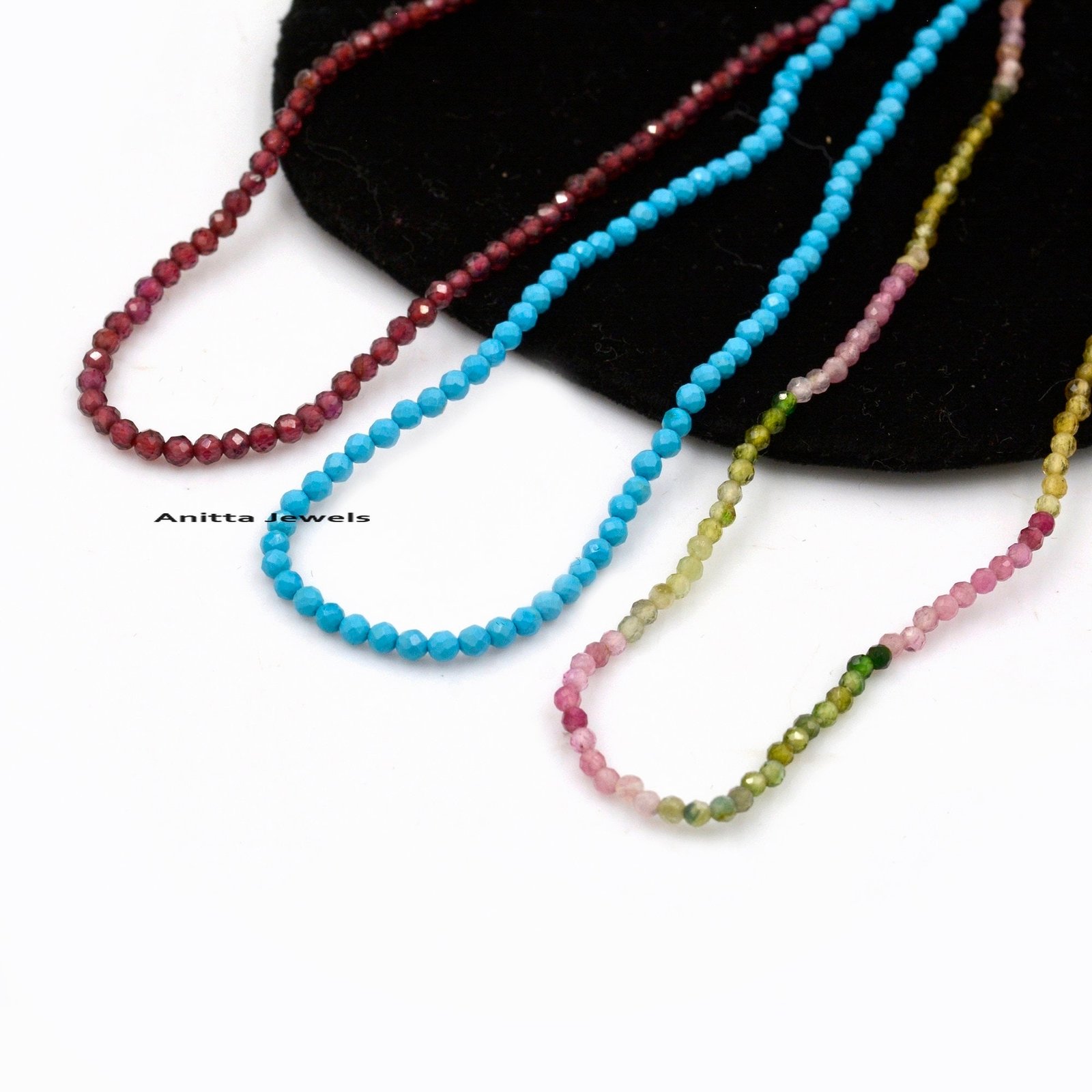 14k Gold Plated Gemstone Bead Necklace: Handmade 925 Silver Chain - Anitta Jewels | SKU: etsy_1074829791 14k Gold Plated Gemstone Bead Necklace: Handmade 925 Silver Chain - Anitta Jewels | SKU: etsy_1074829791
