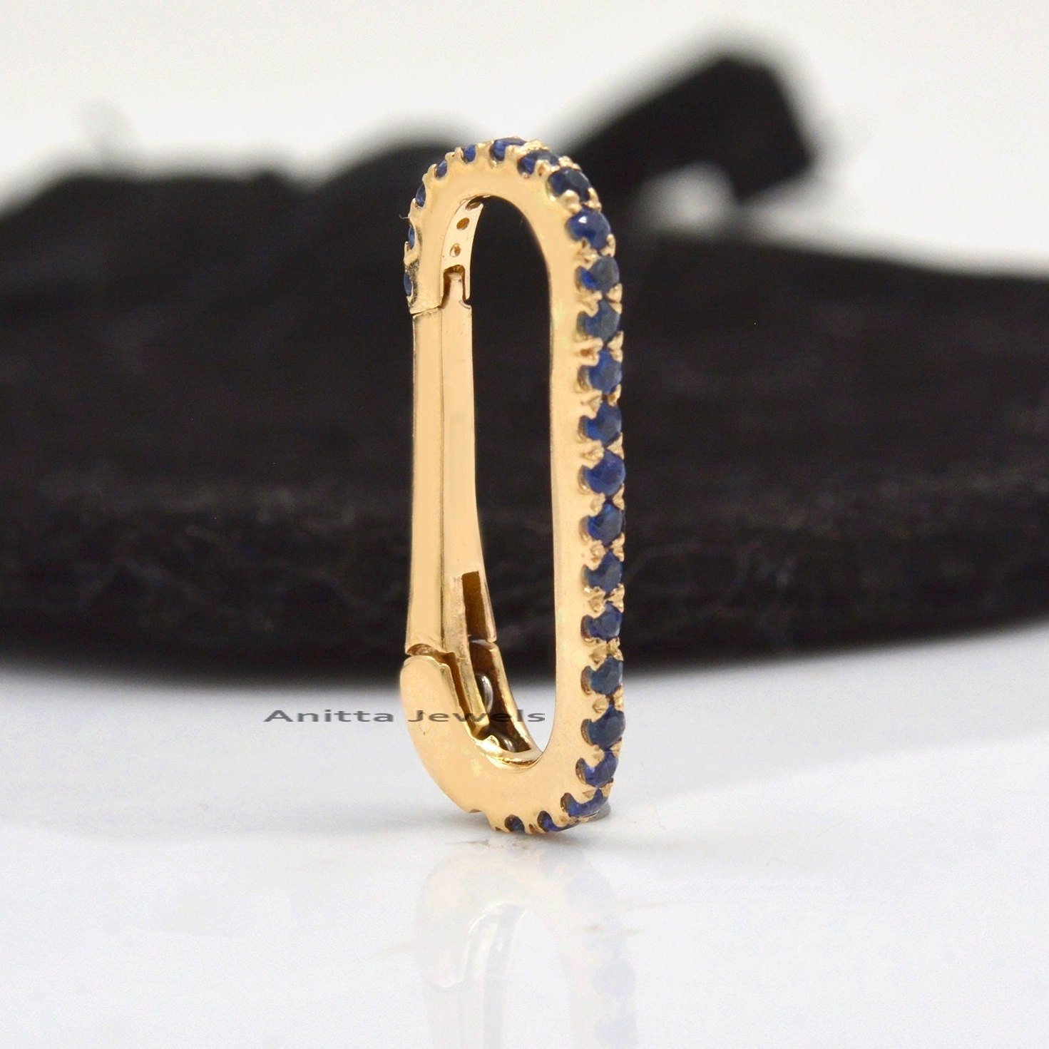 14k Gold Plated Silver Enhancer Lock: Oval Snap Push Lock (25x10 MM) - Anitta Jewels | SKU: etsy_780971535 14k Gold Plated Silver Enhancer Lock: Oval Snap Push Lock (25x10 MM) - Anitta Jewels | SKU: etsy_780971535