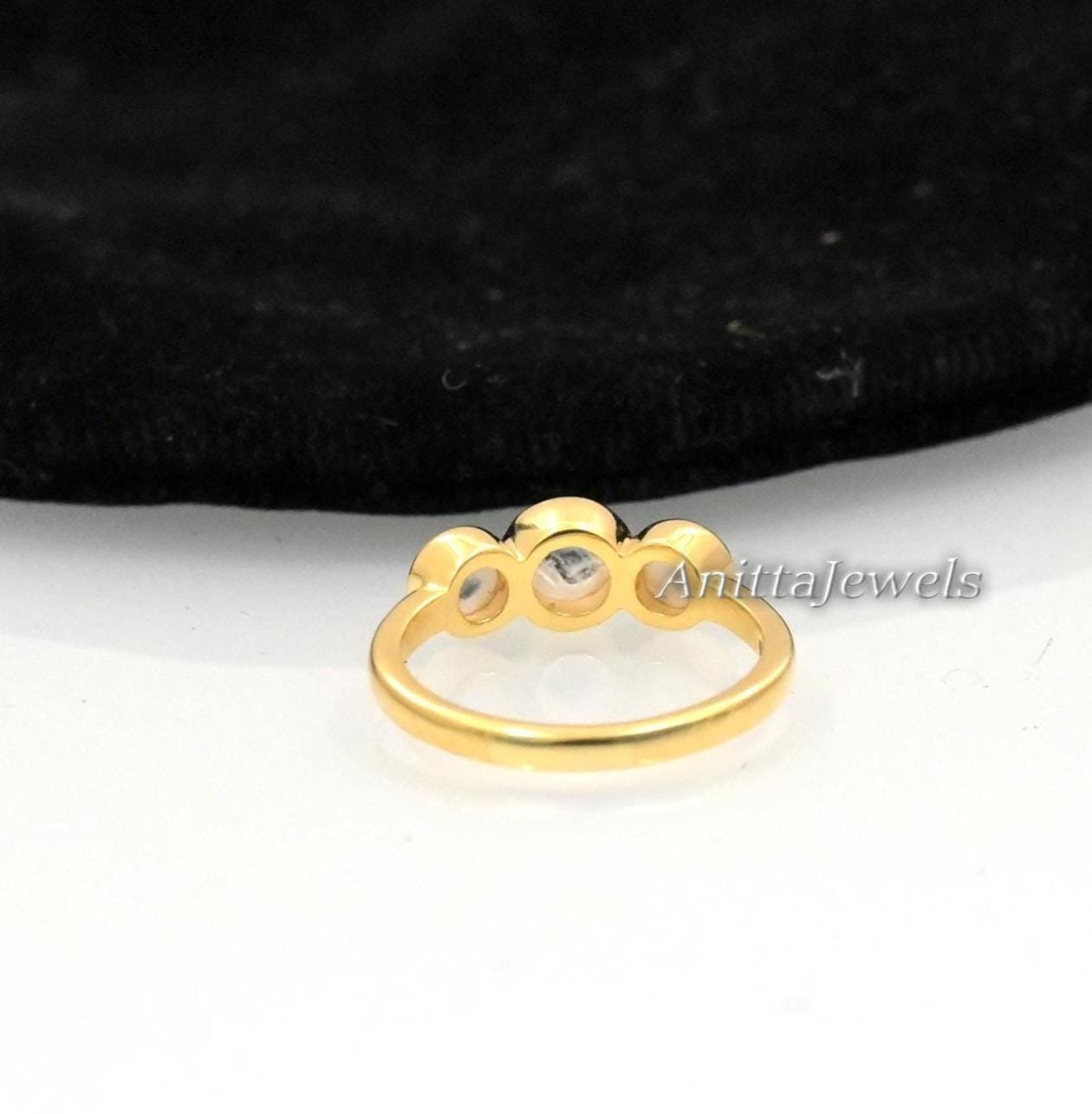 14K Gold Rainbow Moonstone Ring: Bezel Gemstone Engagement - View 3 - Anitta Jewels | SKU: etsy_1903858041 14K Gold Rainbow Moonstone Ring: Bezel Gemstone Engagement - View 3 - Anitta Jewels | SKU: etsy_1903858041