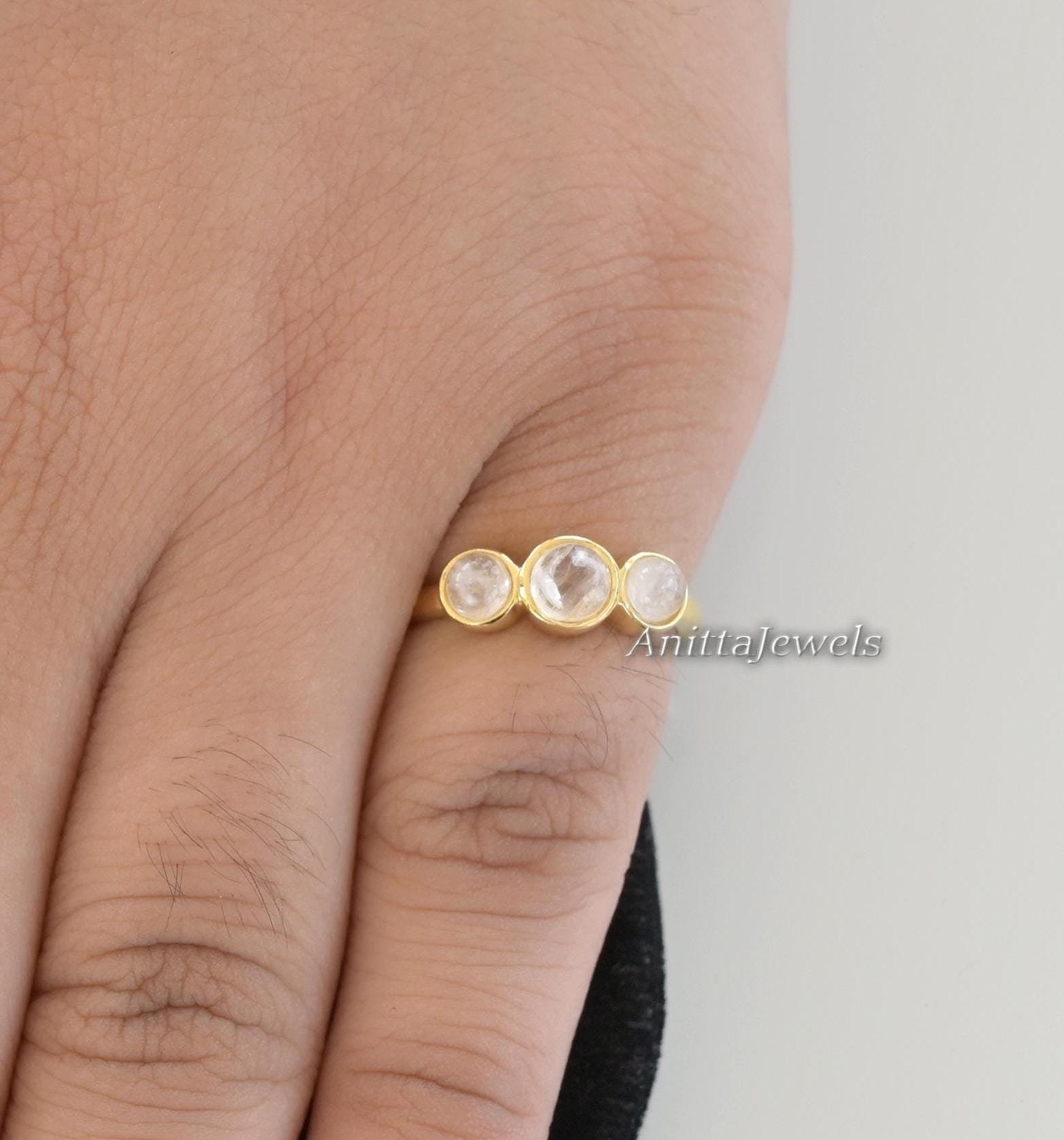 14K Gold Rainbow Moonstone Ring: Bezel Gemstone Engagement - View 4 - Anitta Jewels | SKU: etsy_1903858041 14K Gold Rainbow Moonstone Ring: Bezel Gemstone Engagement - View 4 - Anitta Jewels | SKU: etsy_1903858041