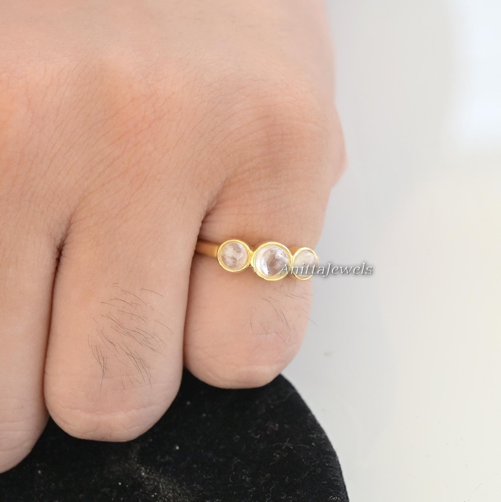 14K Gold Rainbow Moonstone Ring: Bezel Gemstone Engagement - View 5 - Anitta Jewels | SKU: etsy_1903858041 14K Gold Rainbow Moonstone Ring: Bezel Gemstone Engagement - View 5 - Anitta Jewels | SKU: etsy_1903858041