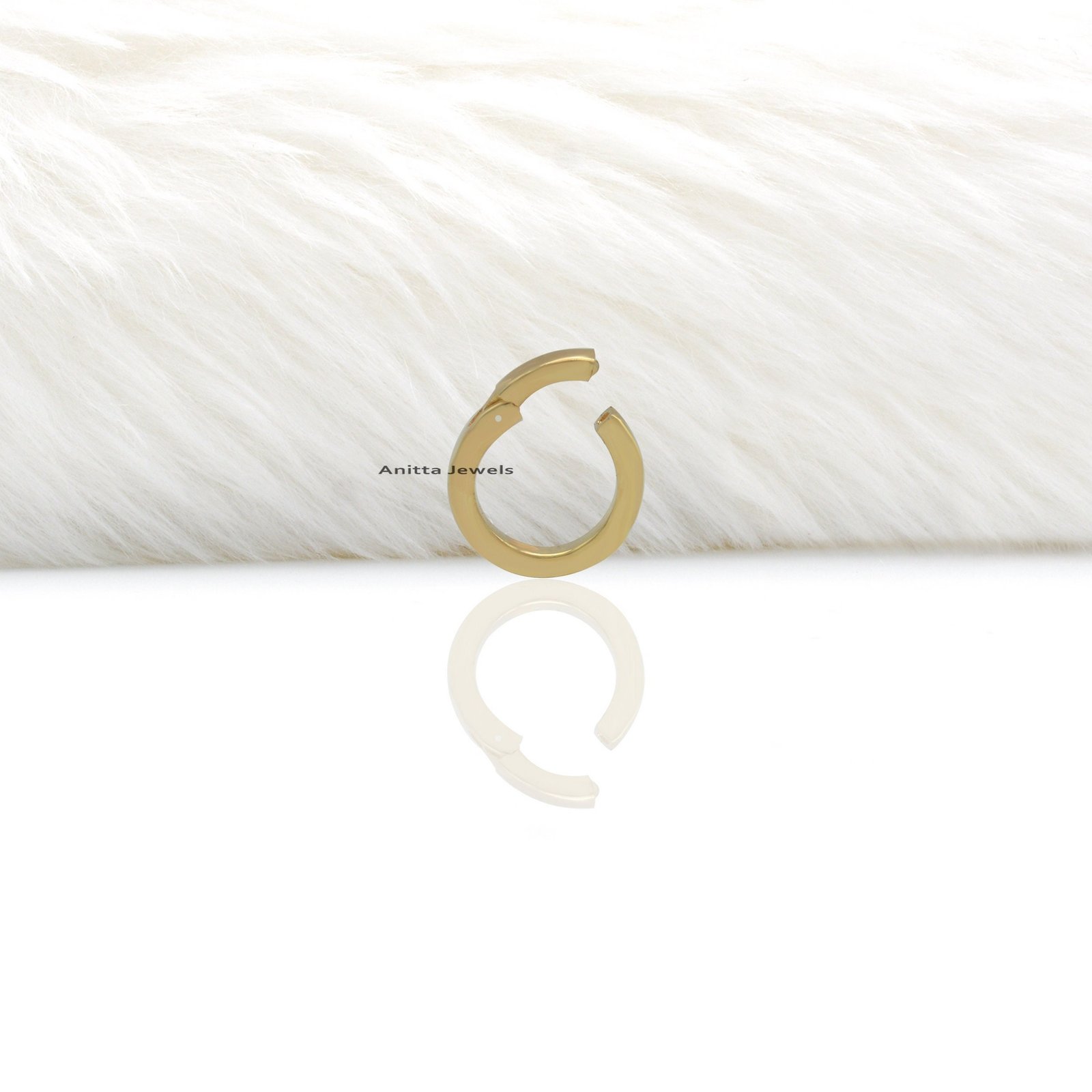 14k Gold Round Charm Holder: Handmade Solid Gold Enhancer - View 3 - Anitta Jewels | SKU: etsy_1694934328 14k Gold Round Charm Holder: Handmade Solid Gold Enhancer - View 3 - Anitta Jewels | SKU: etsy_1694934328