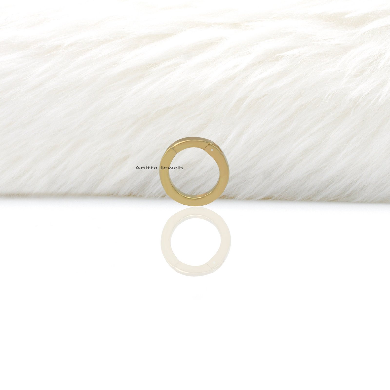 14k Gold Round Charm Holder: Handmade Solid Gold Enhancer - View 4 - Anitta Jewels | SKU: etsy_1694934328 14k Gold Round Charm Holder: Handmade Solid Gold Enhancer - View 4 - Anitta Jewels | SKU: etsy_1694934328