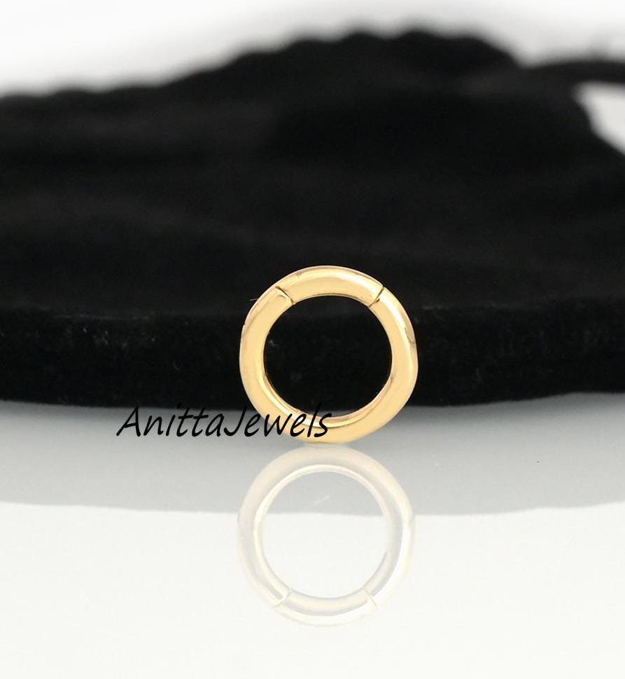 14k Gold Round Charms Holder: Circle Enhancer, Gold Link Lock - View 2 - Anitta Jewels | SKU: etsy_711201843 14k Gold Round Charms Holder: Circle Enhancer, Gold Link Lock - View 2 - Anitta Jewels | SKU: etsy_711201843