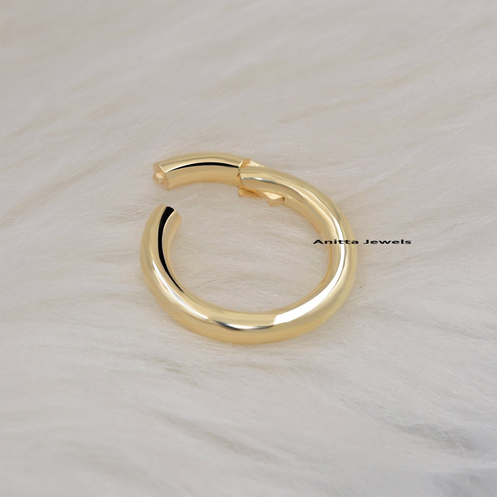 14k Gold Round Charms Holder: Circle Enhancer, Gold Link Lock - View 3 - Anitta Jewels | SKU: etsy_711201843 14k Gold Round Charms Holder: Circle Enhancer, Gold Link Lock - View 3 - Anitta Jewels | SKU: etsy_711201843
