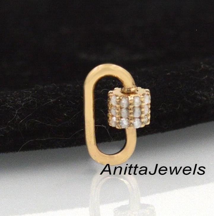 14K Gold Ruby Carabiner Lock: Handmade Charm Pendant (12x6 MM) - View 3 - Anitta Jewels | SKU: etsy_1026128676 14K Gold Ruby Carabiner Lock: Handmade Charm Pendant (12x6 MM) - View 3 - Anitta Jewels | SKU: etsy_1026128676