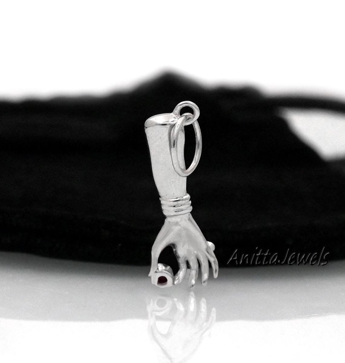14K Gold Ruby Figa Hand Pendant: Good Luck Charm - View 5 - Anitta Jewels | SKU: etsy_1706383445 14K Gold Ruby Figa Hand Pendant: Good Luck Charm - View 5 - Anitta Jewels | SKU: etsy_1706383445