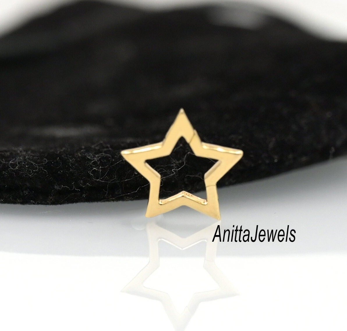14k Gold Star Charms Holder: Handmade Enhancer Link Clasp - Anitta Jewels | SKU: etsy_1709105943 14k Gold Star Charms Holder: Handmade Enhancer Link Clasp - Anitta Jewels | SKU: etsy_1709105943