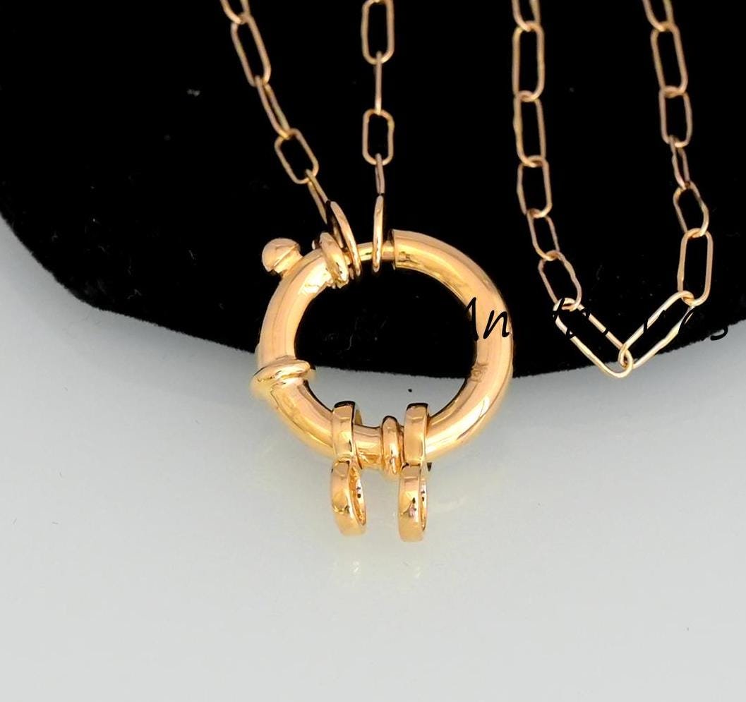 14k Gold Star Charms Holder: Handmade Enhancer Link Clasp - View 7 - Anitta Jewels | SKU: etsy_1709105943 14k Gold Star Charms Holder: Handmade Enhancer Link Clasp - View 7 - Anitta Jewels | SKU: etsy_1709105943