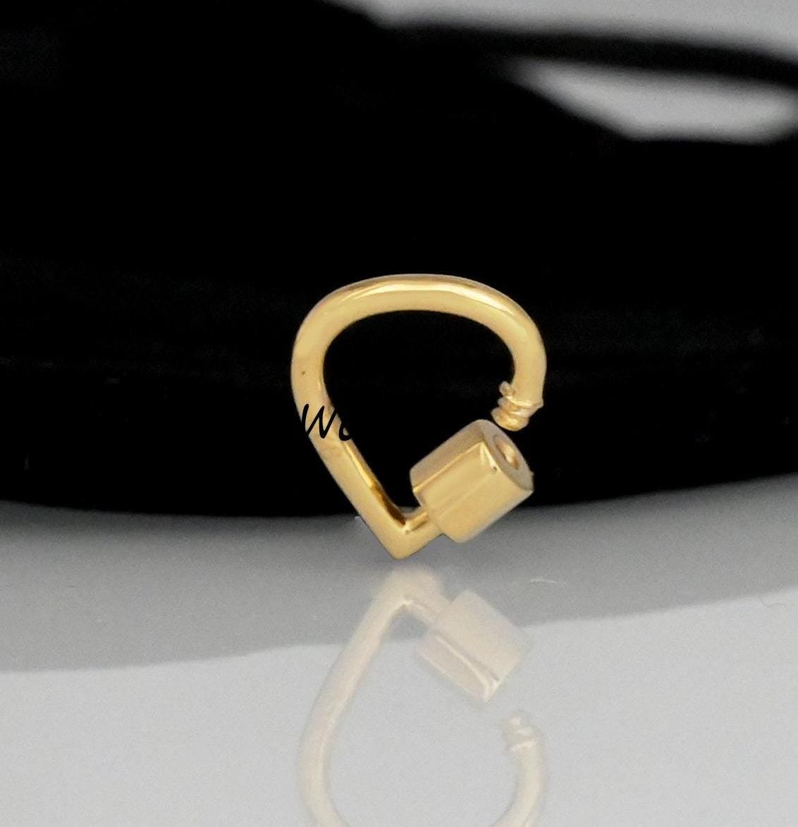 14K Gold Teardrop Carabiner Clasp: Handmade Charm Pendant (16mm) - View 6 - Anitta Jewels | SKU: etsy_1217209132 14K Gold Teardrop Carabiner Clasp: Handmade Charm Pendant (16mm) - View 6 - Anitta Jewels | SKU: etsy_1217209132