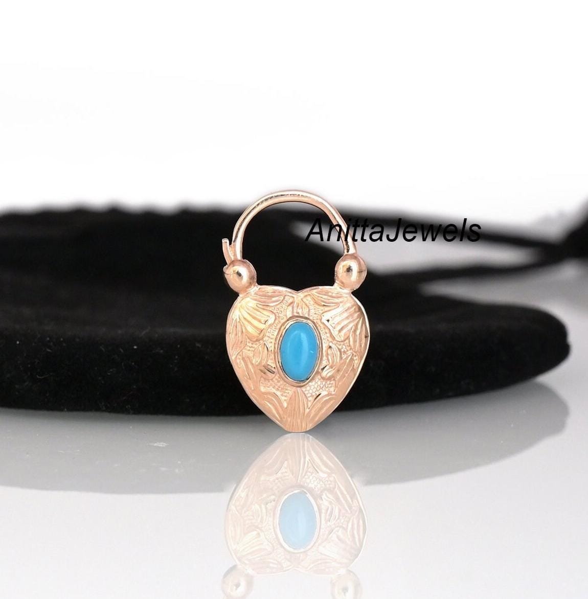 14K Gold Vermeil Turquoise Heart Padlock Pendant - Anitta Jewels | SKU: etsy_1706422141 14K Gold Vermeil Turquoise Heart Padlock Pendant - Anitta Jewels | SKU: etsy_1706422141
