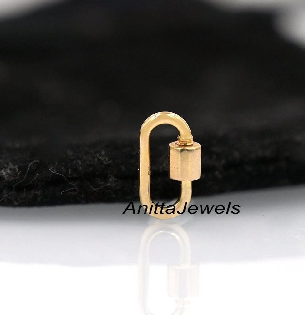 14k Solid Gold Carabiner Lock: Handmade Jewelry Finding - View 2 - Anitta Jewels | SKU: etsy_769012434 14k Solid Gold Carabiner Lock: Handmade Jewelry Finding - View 2 - Anitta Jewels | SKU: etsy_769012434