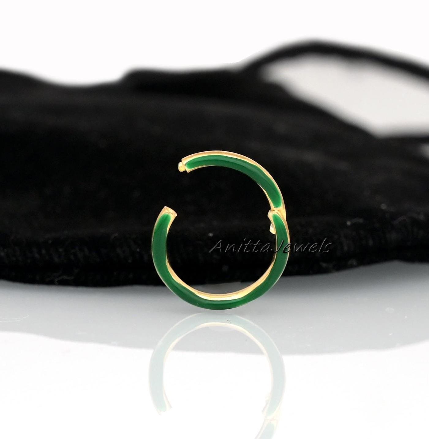 14K Solid Gold Enamel Enhancer Lock: Handmade Charm Holder - View 3 - Anitta Jewels | SKU: etsy_1811818593 14K Solid Gold Enamel Enhancer Lock: Handmade Charm Holder - View 3 - Anitta Jewels | SKU: etsy_1811818593