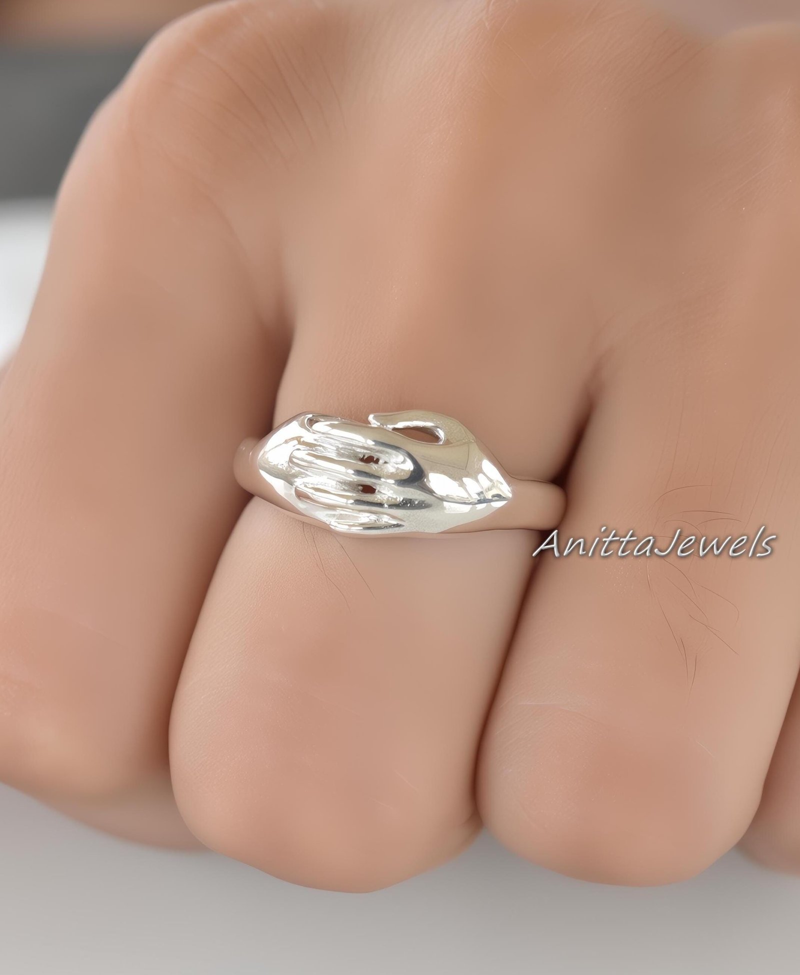 14K Solid Gold Hug Ring: Adjustable Couple's Love Band - Anitta Jewels | SKU: etsy_1884497984 14K Solid Gold Hug Ring: Adjustable Couple's Love Band - Anitta Jewels | SKU: etsy_1884497984