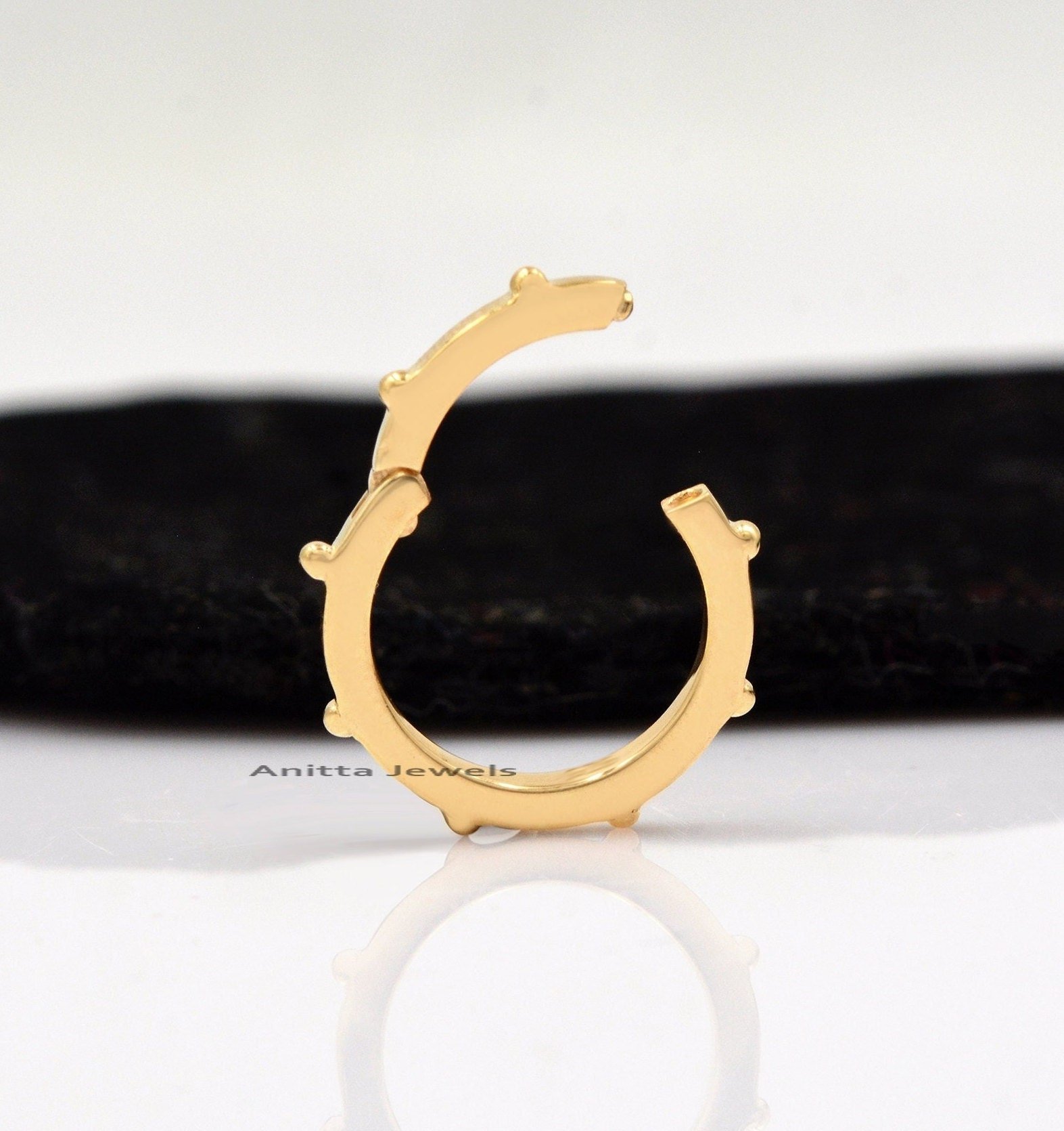 14K Solid Gold Round Ball Enhancer Charm Holder - Anitta Jewels | SKU: etsy_1709096503 14K Solid Gold Round Ball Enhancer Charm Holder - Anitta Jewels | SKU: etsy_1709096503