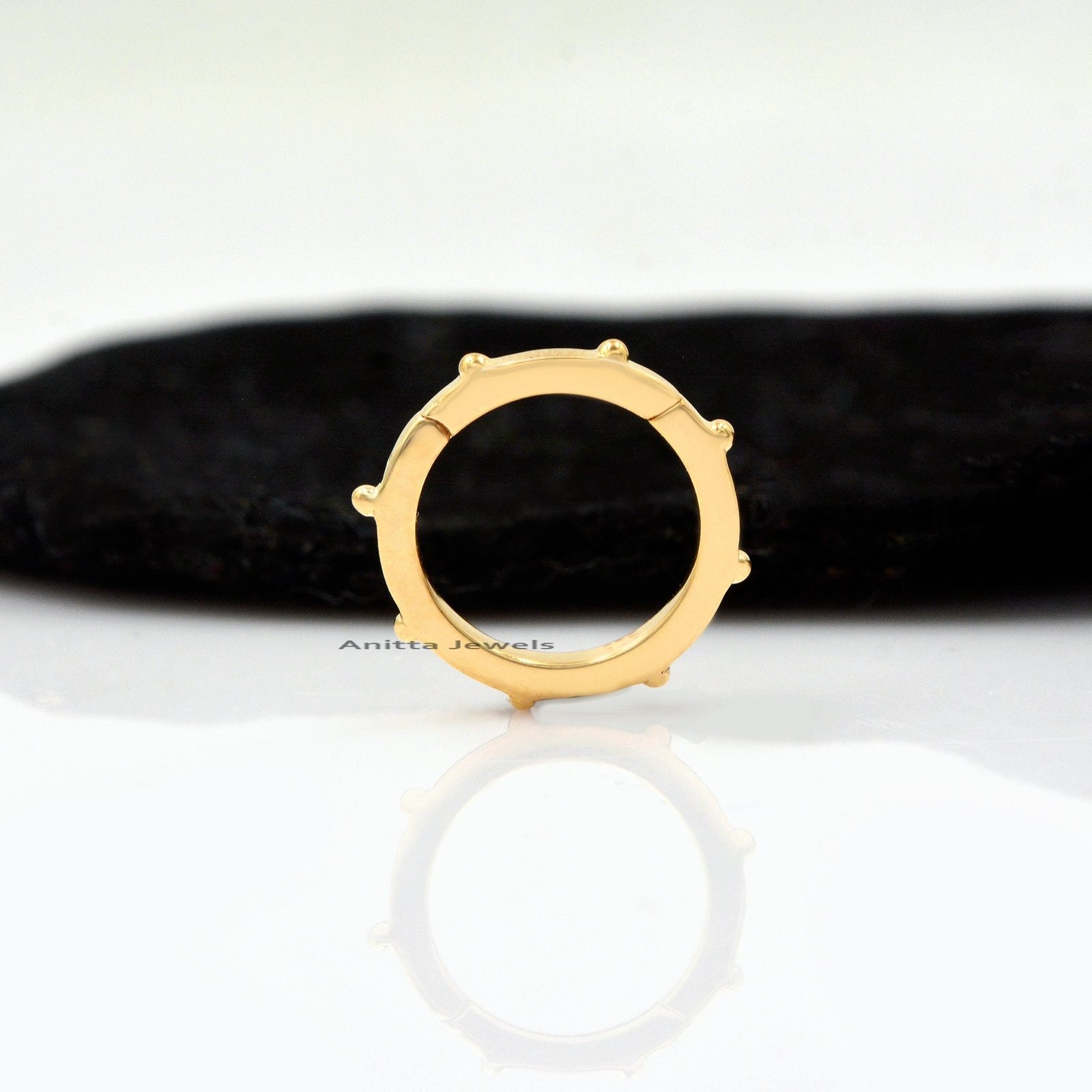 14K Solid Gold Round Ball Enhancer Charm Holder - View 2 - Anitta Jewels | SKU: etsy_1709096503 14K Solid Gold Round Ball Enhancer Charm Holder - View 2 - Anitta Jewels | SKU: etsy_1709096503