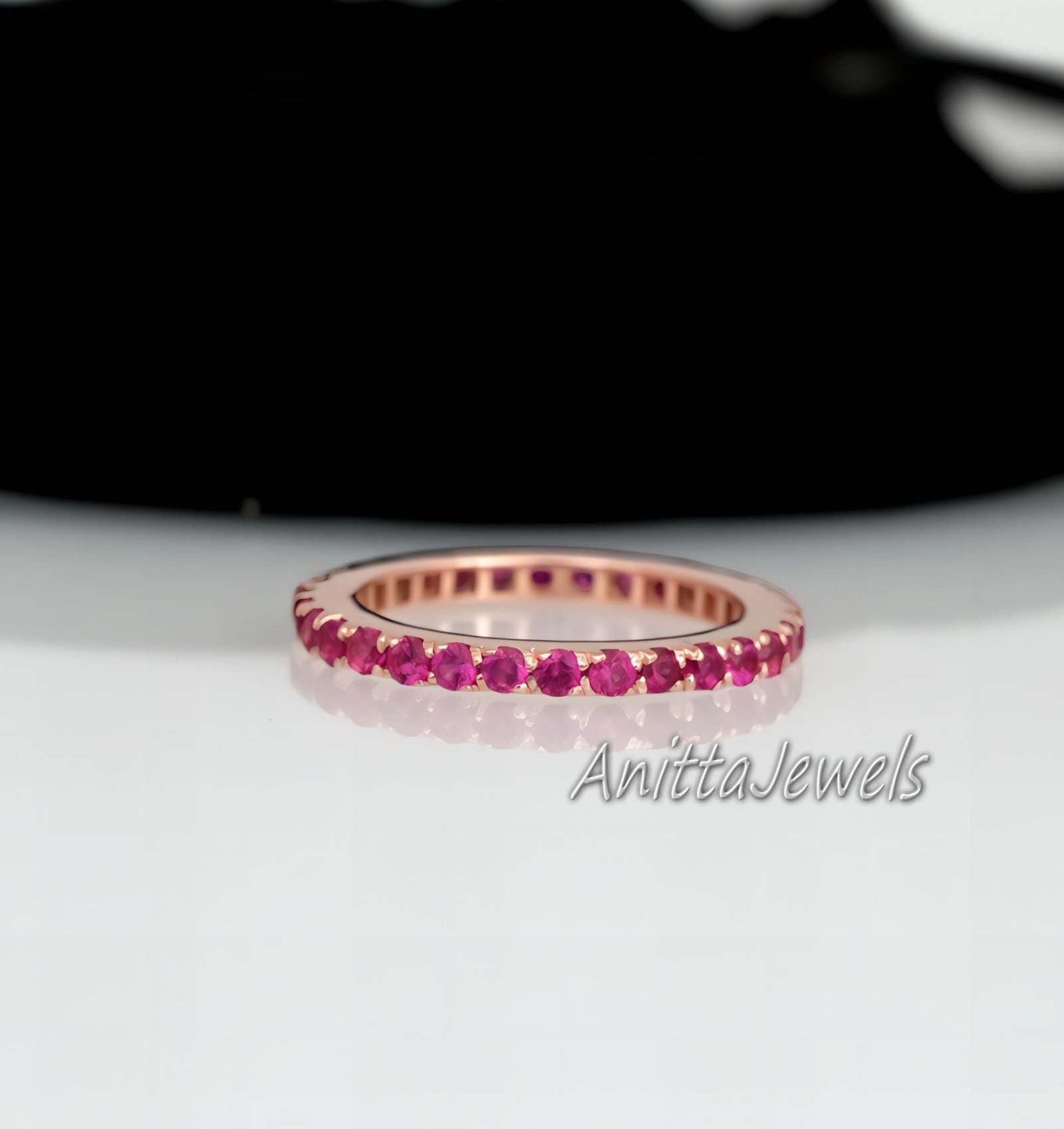 14k Solid Gold Ruby Eternity Band: Dainty Stacking Ring - Anitta Jewels | SKU: etsy_1692228224 14k Solid Gold Ruby Eternity Band: Dainty Stacking Ring - Anitta Jewels | SKU: etsy_1692228224