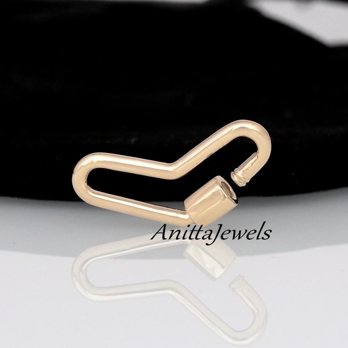 925 Silver Boomerang Carabiner Lock: Handmade Jewelry Clasp (26*9 MM) - Anitta Jewels | SKU: etsy_854691396 925 Silver Boomerang Carabiner Lock: Handmade Jewelry Clasp (26*9 MM) - Anitta Jewels | SKU: etsy_854691396