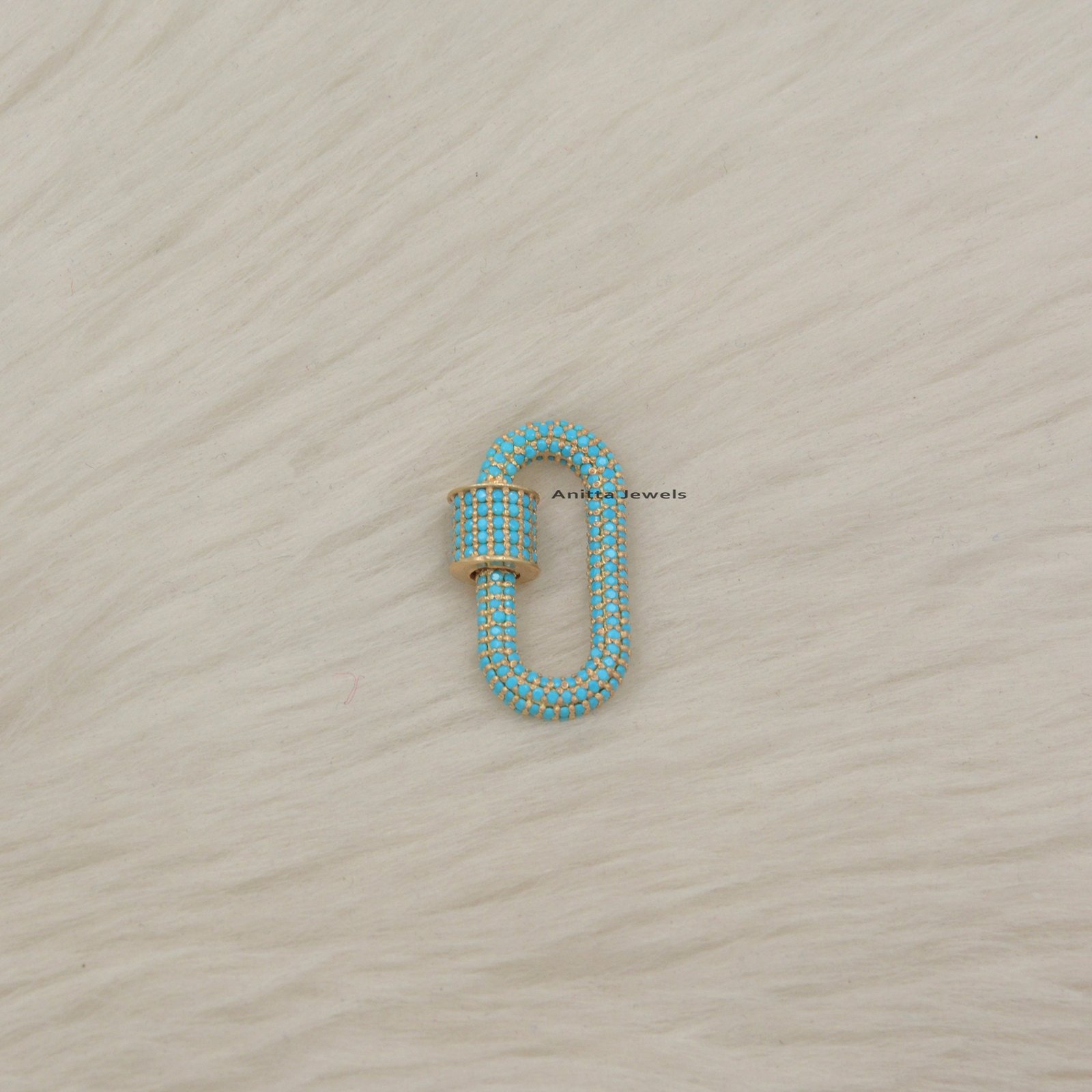 925 Silver Diamond Carabiner Lock: Handmade Oval Pendant (25*14 MM) - View 4 - Anitta Jewels | SKU: etsy_1084500518 925 Silver Diamond Carabiner Lock: Handmade Oval Pendant (25*14 MM) - View 4 - Anitta Jewels | SKU: etsy_1084500518