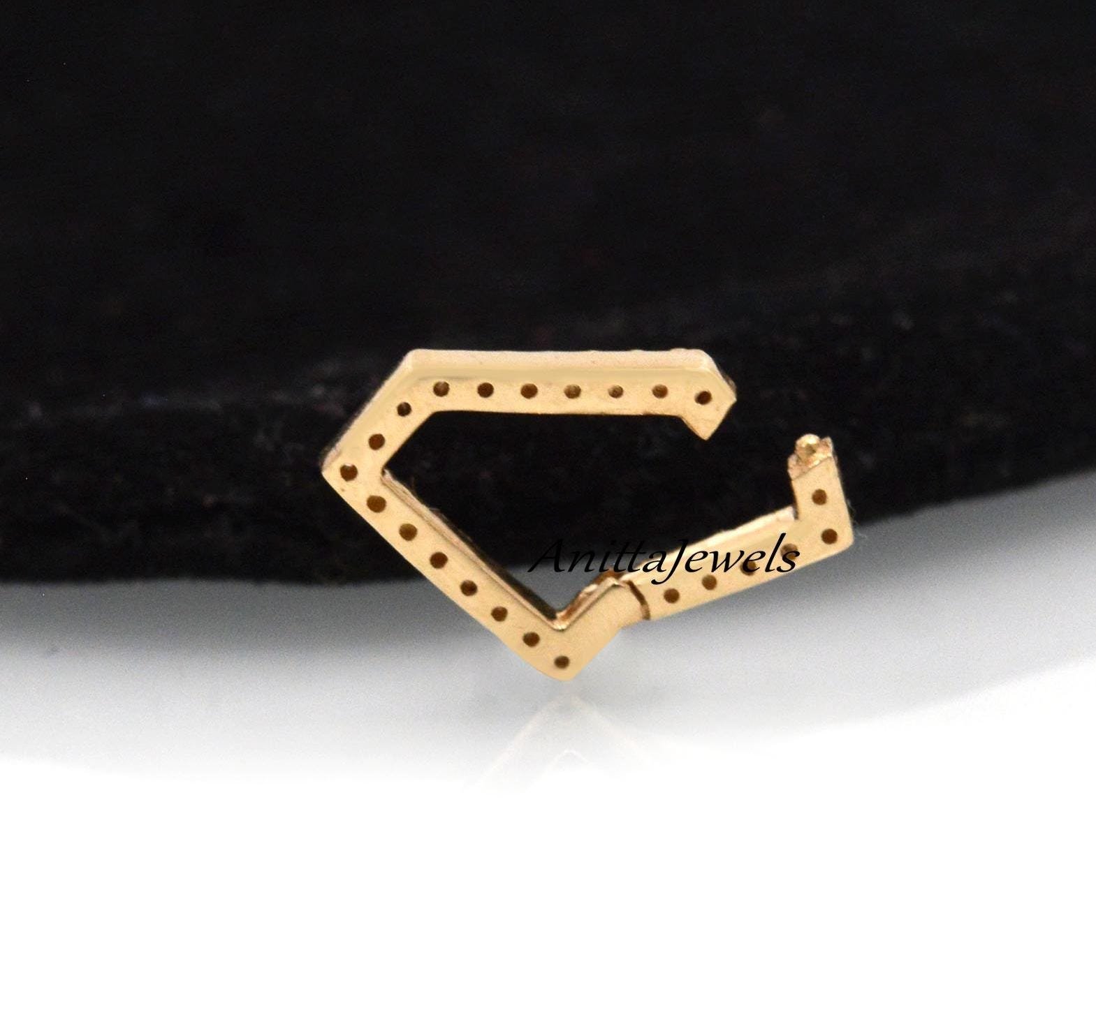 925 Silver Diamond Charm Holder: Openable Link Enhancer (10x13 MM) - View 5 - Anitta Jewels | SKU: etsy_1408259798 925 Silver Diamond Charm Holder: Openable Link Enhancer (10x13 MM) - View 5 - Anitta Jewels | SKU: etsy_1408259798