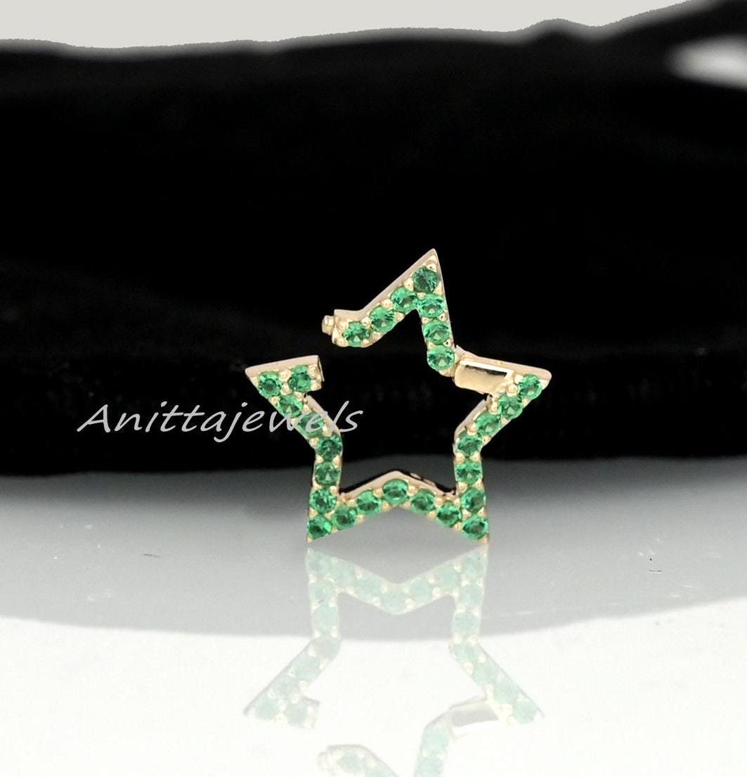 925 Silver Diamond Star Charm Holder: Enhancer Lock Pendant - View 5 - Anitta Jewels | SKU: etsy_1124076369 925 Silver Diamond Star Charm Holder: Enhancer Lock Pendant - View 5 - Anitta Jewels | SKU: etsy_1124076369