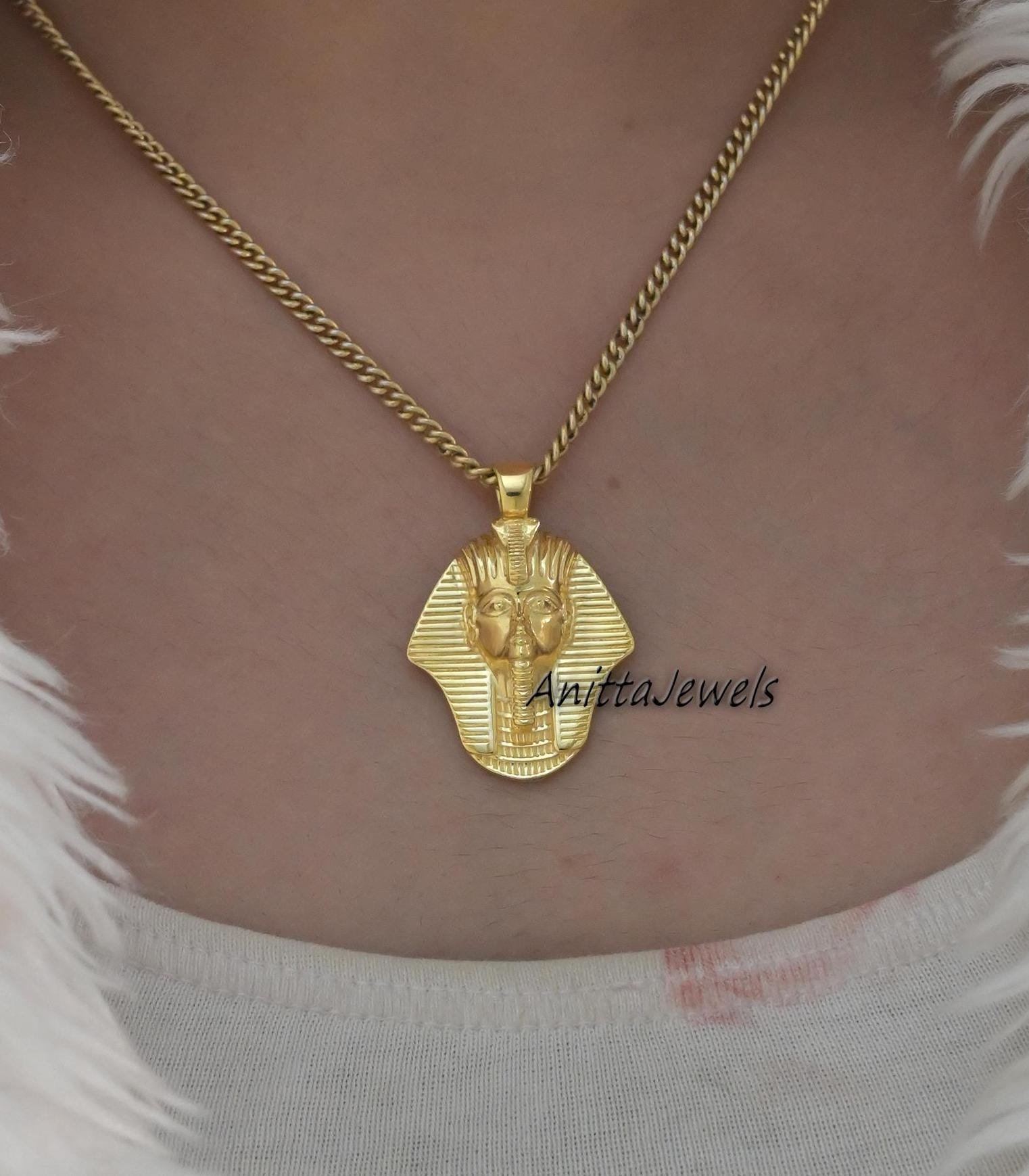 925 Silver Egyptian Pharaoh King Pendant - View 4 - Anitta Jewels | SKU: etsy_1792495176 925 Silver Egyptian Pharaoh King Pendant - View 4 - Anitta Jewels | SKU: etsy_1792495176