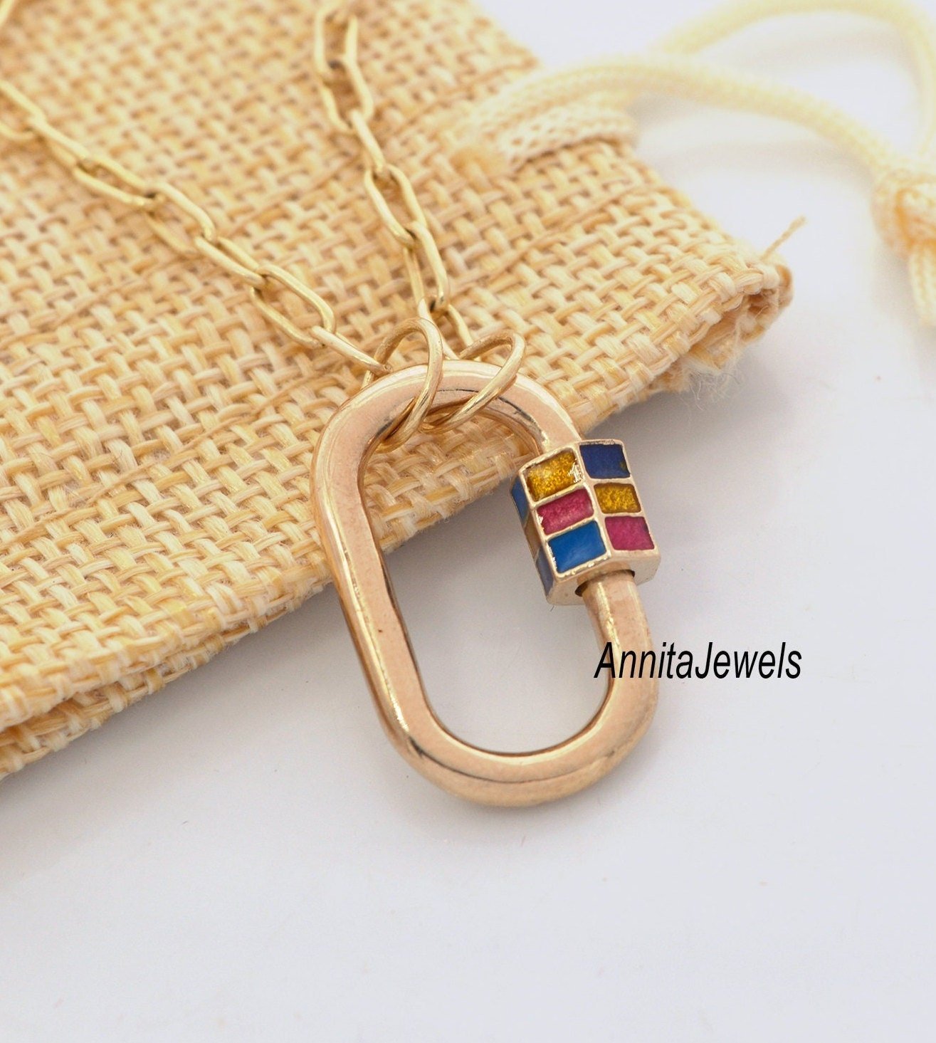 925 Silver Enamel Carabiner Lock: Multi-Color Jewelry Clasp - View 4 - Anitta Jewels | SKU: etsy_908318109 925 Silver Enamel Carabiner Lock: Multi-Color Jewelry Clasp - View 4 - Anitta Jewels | SKU: etsy_908318109