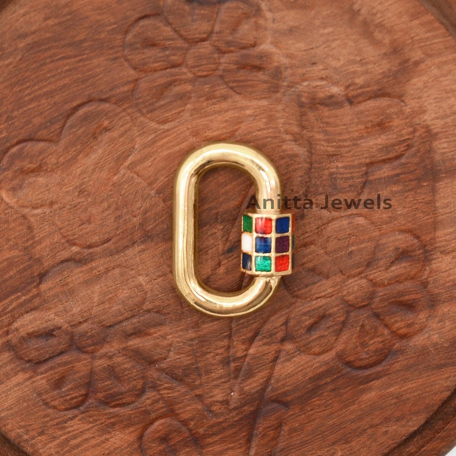 925 Silver Enamel Carabiner Lock: Multi-Color Jewelry Clasp - View 6 - Anitta Jewels | SKU: etsy_908318109 925 Silver Enamel Carabiner Lock: Multi-Color Jewelry Clasp - View 6 - Anitta Jewels | SKU: etsy_908318109