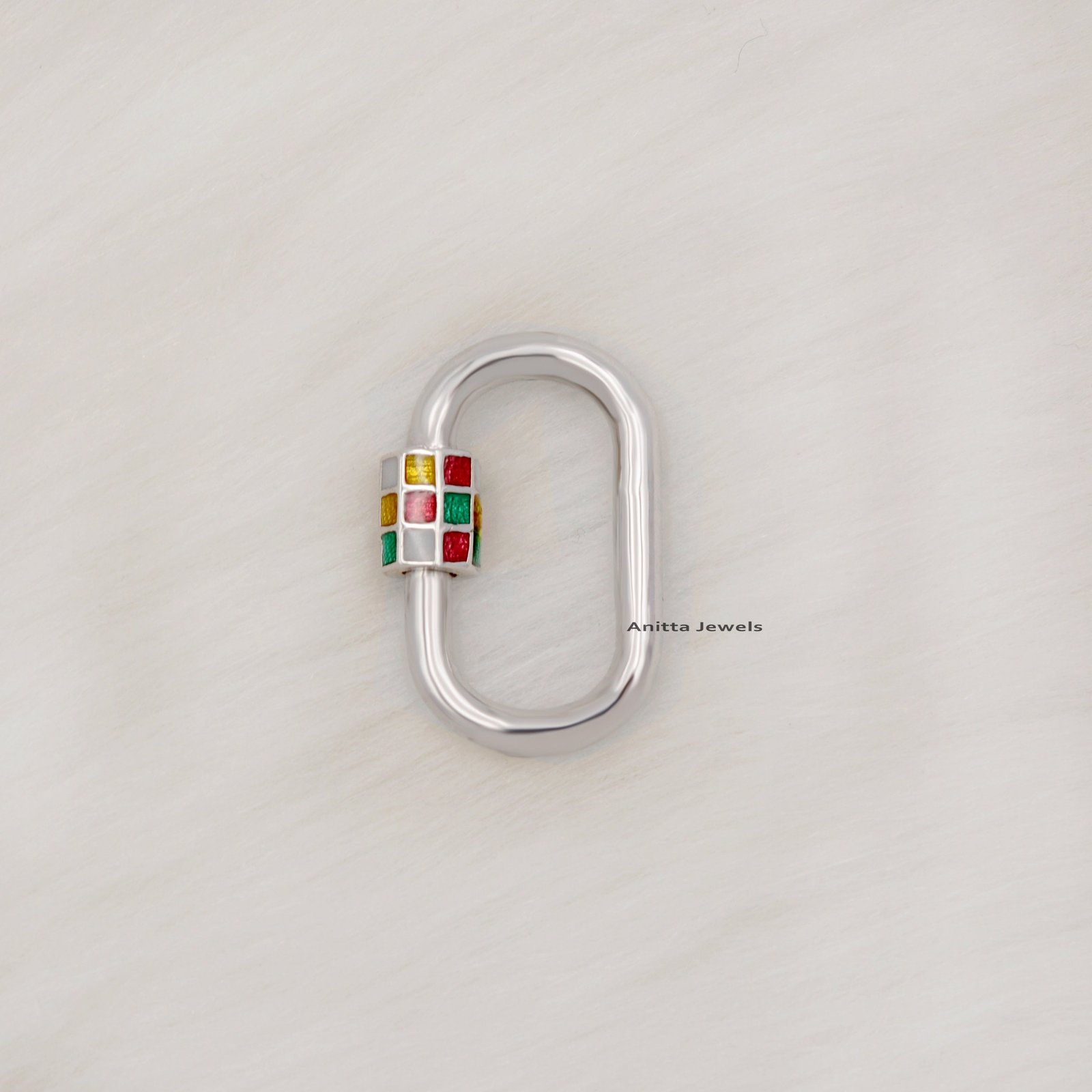 925 Silver Enamel Carabiner Lock: Multi-Color Jewelry Clasp - View 7 - Anitta Jewels | SKU: etsy_908318109 925 Silver Enamel Carabiner Lock: Multi-Color Jewelry Clasp - View 7 - Anitta Jewels | SKU: etsy_908318109