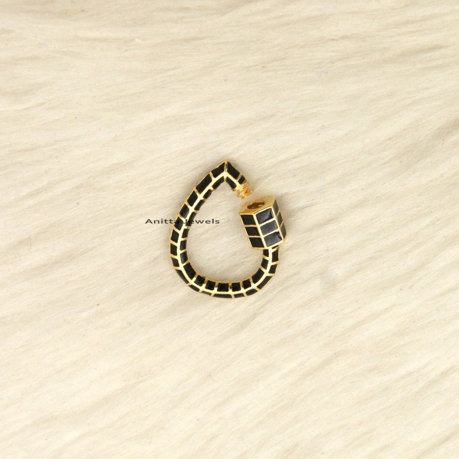 925 Silver Enamel Drop Carabiner Lock: Handmade Charm (24x18 MM) - View 4 - Anitta Jewels | SKU: etsy_1066098041 925 Silver Enamel Drop Carabiner Lock: Handmade Charm (24x18 MM) - View 4 - Anitta Jewels | SKU: etsy_1066098041