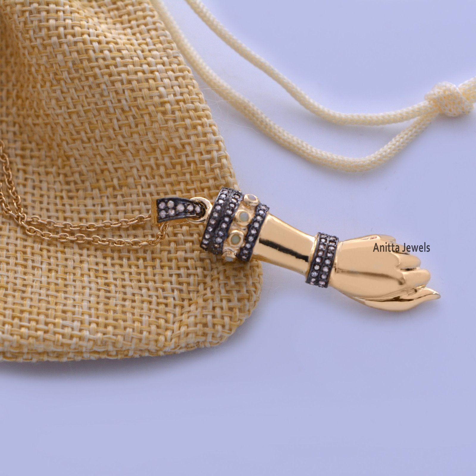 925 Silver Figa Hand Pendant: Gemstone Mano Charm - View 2 - Anitta Jewels | SKU: etsy_960881523 925 Silver Figa Hand Pendant: Gemstone Mano Charm - View 2 - Anitta Jewels | SKU: etsy_960881523