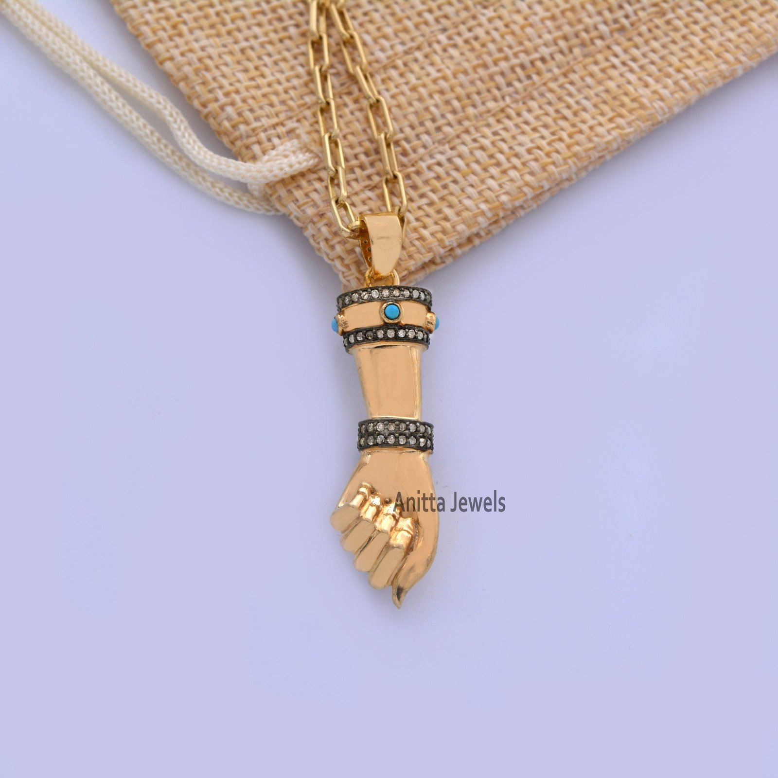 925 Silver Figa Hand Pendant: Lucky Gemstone Charm - View 4 - Anitta Jewels | SKU: etsy_1090822305 925 Silver Figa Hand Pendant: Lucky Gemstone Charm - View 4 - Anitta Jewels | SKU: etsy_1090822305