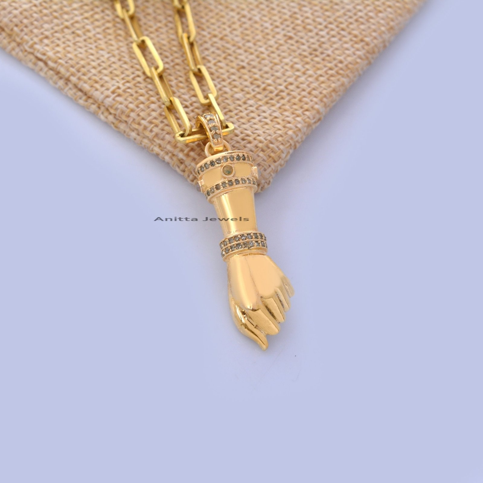 925 Silver Figa Hand Pendant: Lucky Gemstone Charm - View 6 - Anitta Jewels | SKU: etsy_1090822305 925 Silver Figa Hand Pendant: Lucky Gemstone Charm - View 6 - Anitta Jewels | SKU: etsy_1090822305