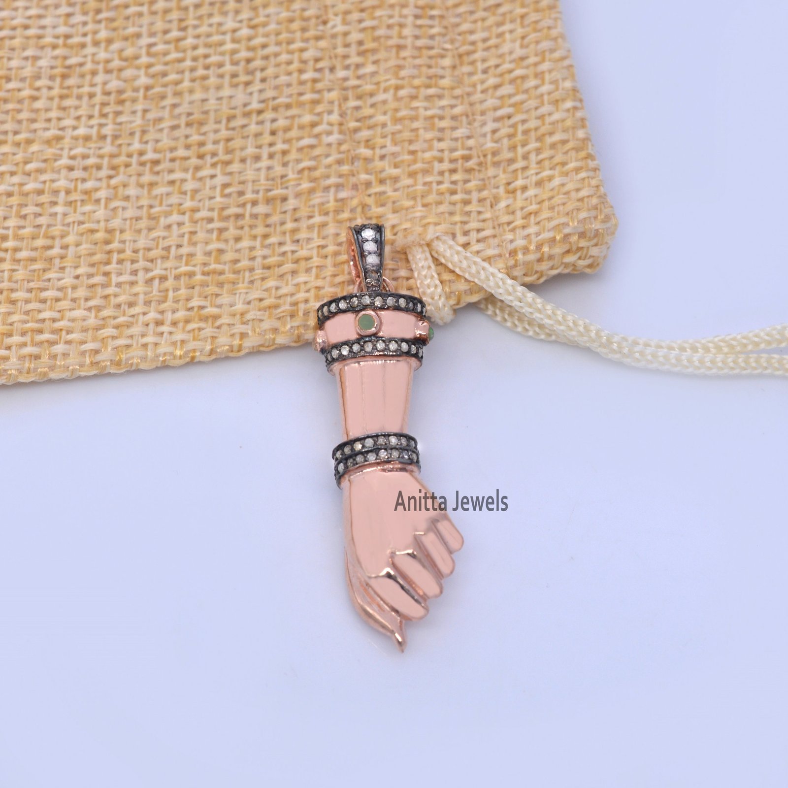 925 Silver Figa Hand Pendant: Lucky Gemstone Charm - View 7 - Anitta Jewels | SKU: etsy_1090822305 925 Silver Figa Hand Pendant: Lucky Gemstone Charm - View 7 - Anitta Jewels | SKU: etsy_1090822305