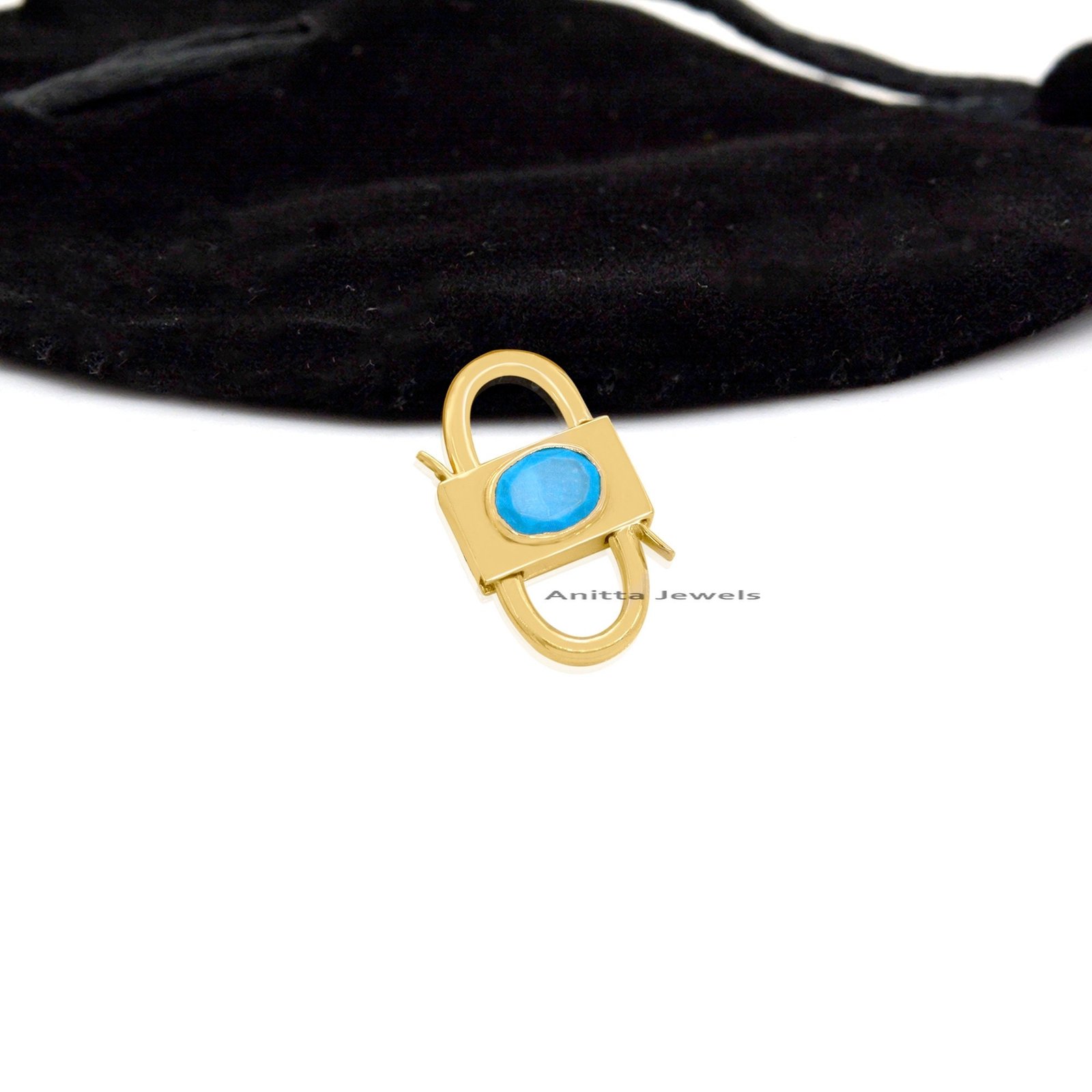 925 Silver Gemstone Padlock Connector: Amethyst, Garnet, Onyx - View 7 - Anitta Jewels | SKU: etsy_963884793 925 Silver Gemstone Padlock Connector: Amethyst, Garnet, Onyx - View 7 - Anitta Jewels | SKU: etsy_963884793