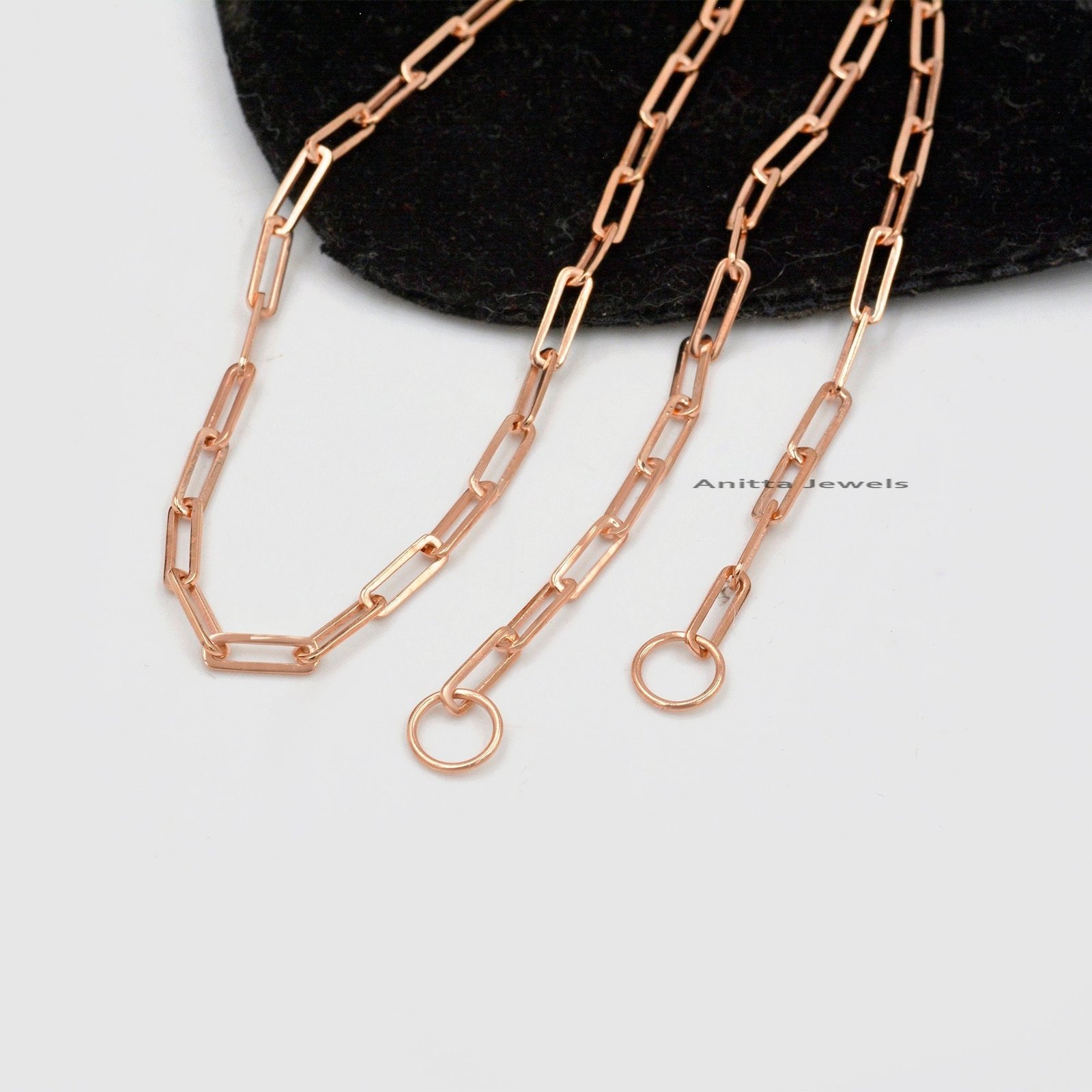 925 Silver Handmade Paperclip Chain Necklace: Rectangle Link - Anitta Jewels | SKU: etsy_713752920 925 Silver Handmade Paperclip Chain Necklace: Rectangle Link - Anitta Jewels | SKU: etsy_713752920