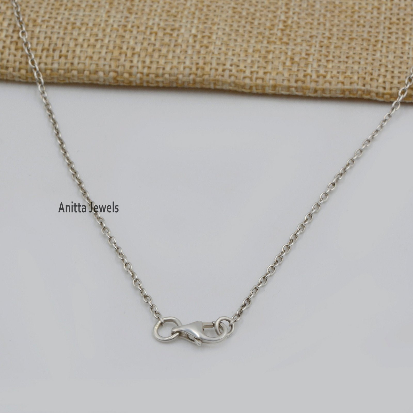 925 Silver Handmade Rolo Link Chain Necklace - View 4 - Anitta Jewels | SKU: etsy_1051916163 925 Silver Handmade Rolo Link Chain Necklace - View 4 - Anitta Jewels | SKU: etsy_1051916163